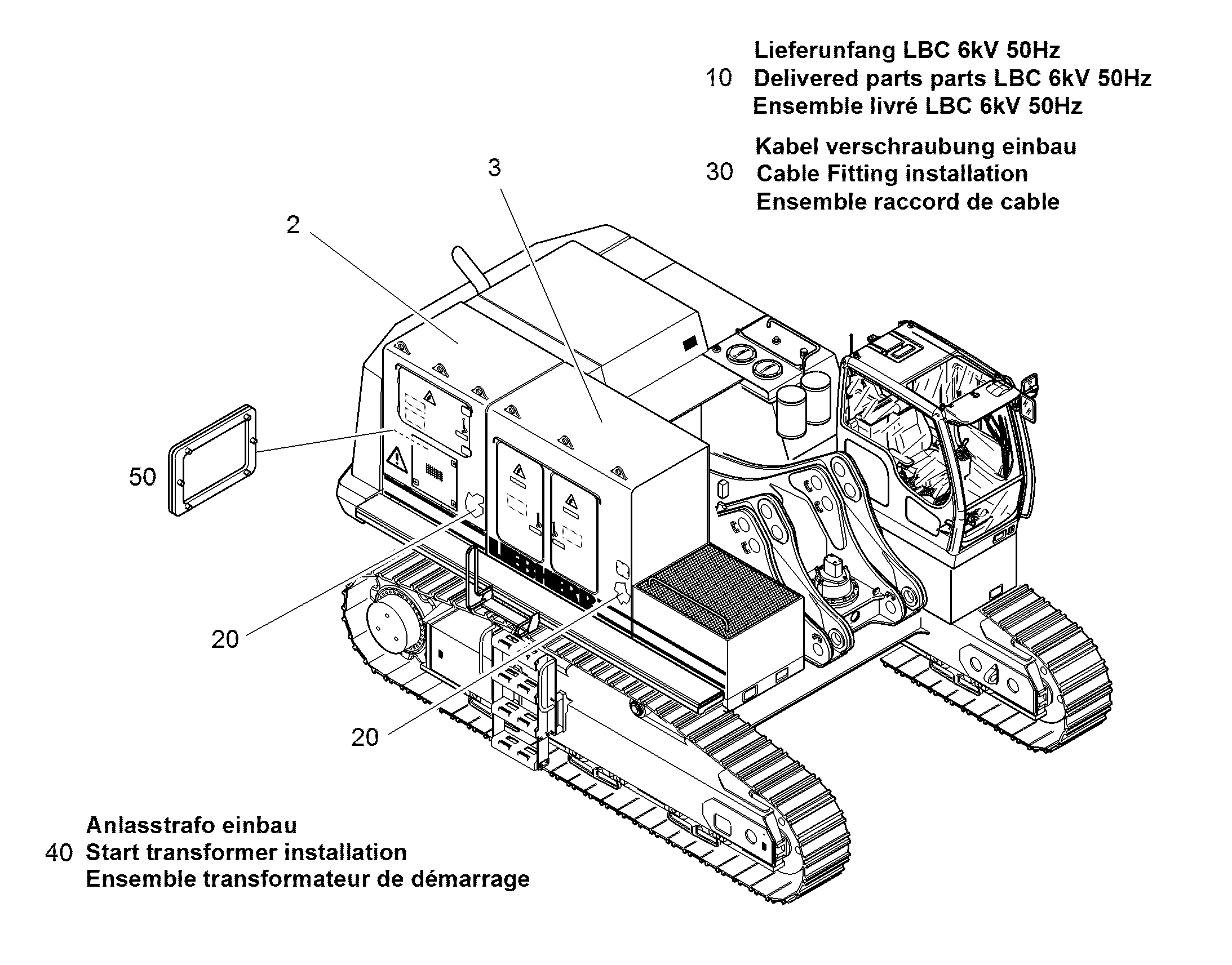 ПОСТАВЛЯЕМЫЙ КОМПЛЕКТ LBC 3,3KW 50HZ 9829086 LIEBHERR