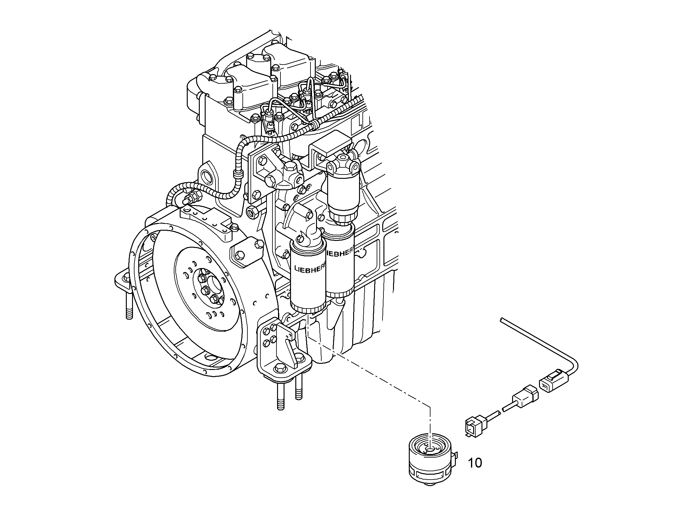 ПОДОГРЕВ ТОПЛИВА 10864202 LIEBHERR