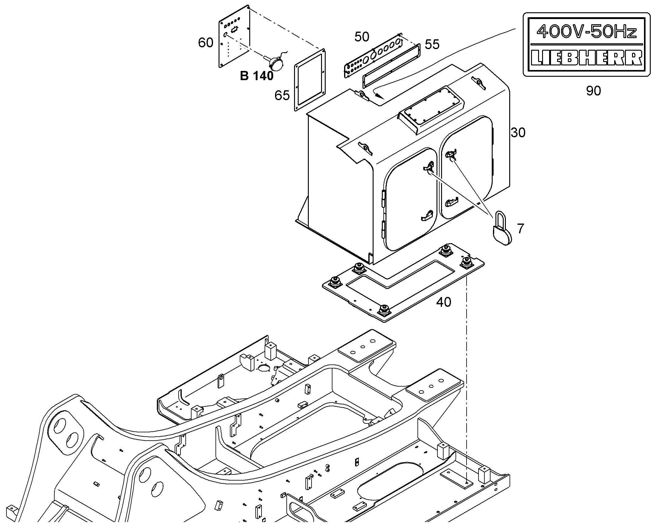 МОНТ.КОМПЛ.ВЫКЛ.МАСЛ.ГИДРОПР. 500V50HZ 10840733 LIEBHERR