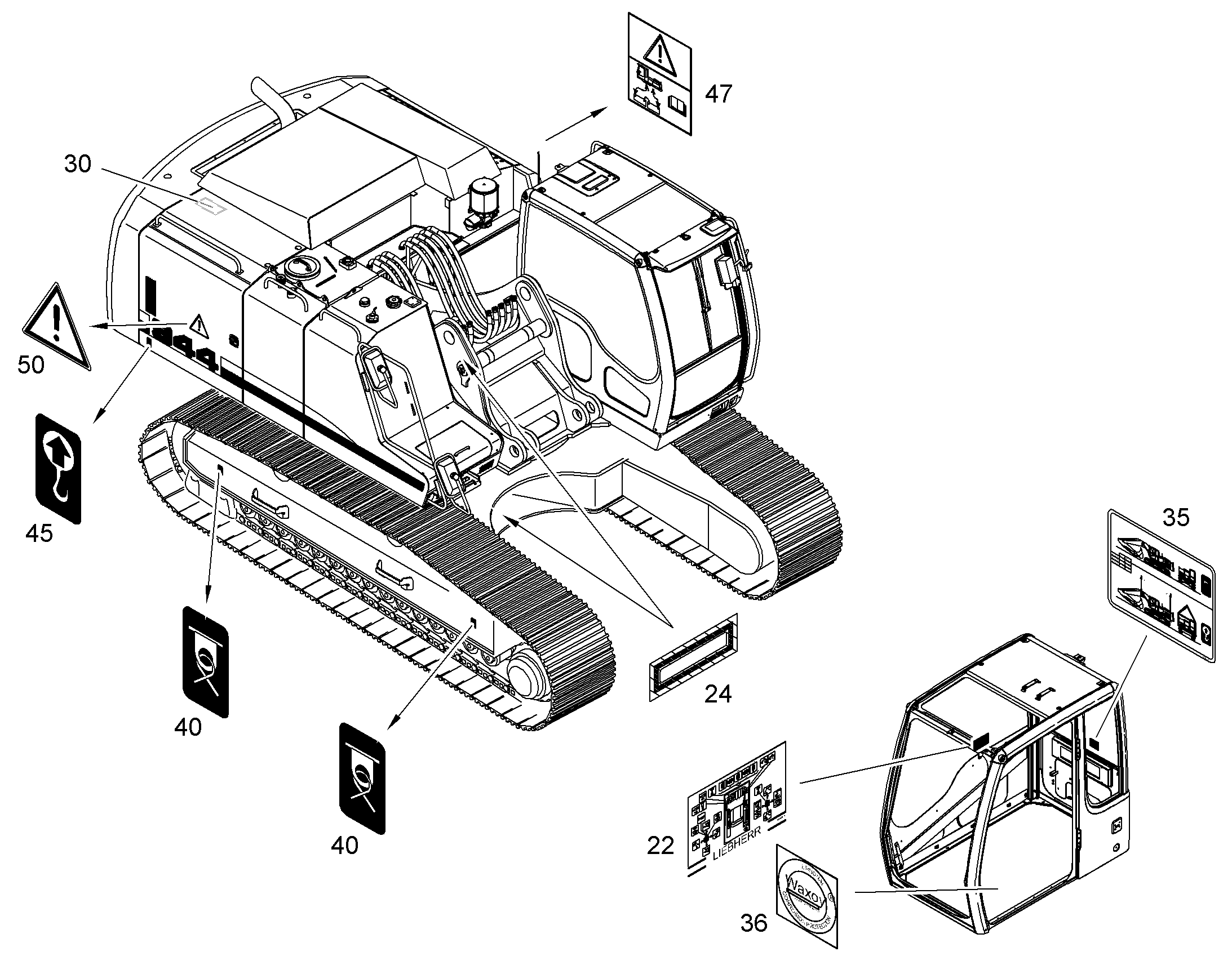 ЩИТ УПРАВЛЕНИЯ 297mmX210mm 10092123 LIEBHERR