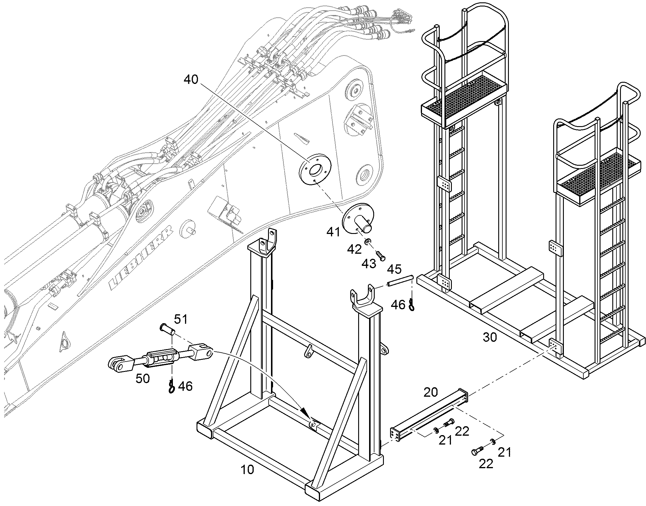 БОЛТ ISO 2341 FORM B 40X97X87 4513040 LIEBHERR