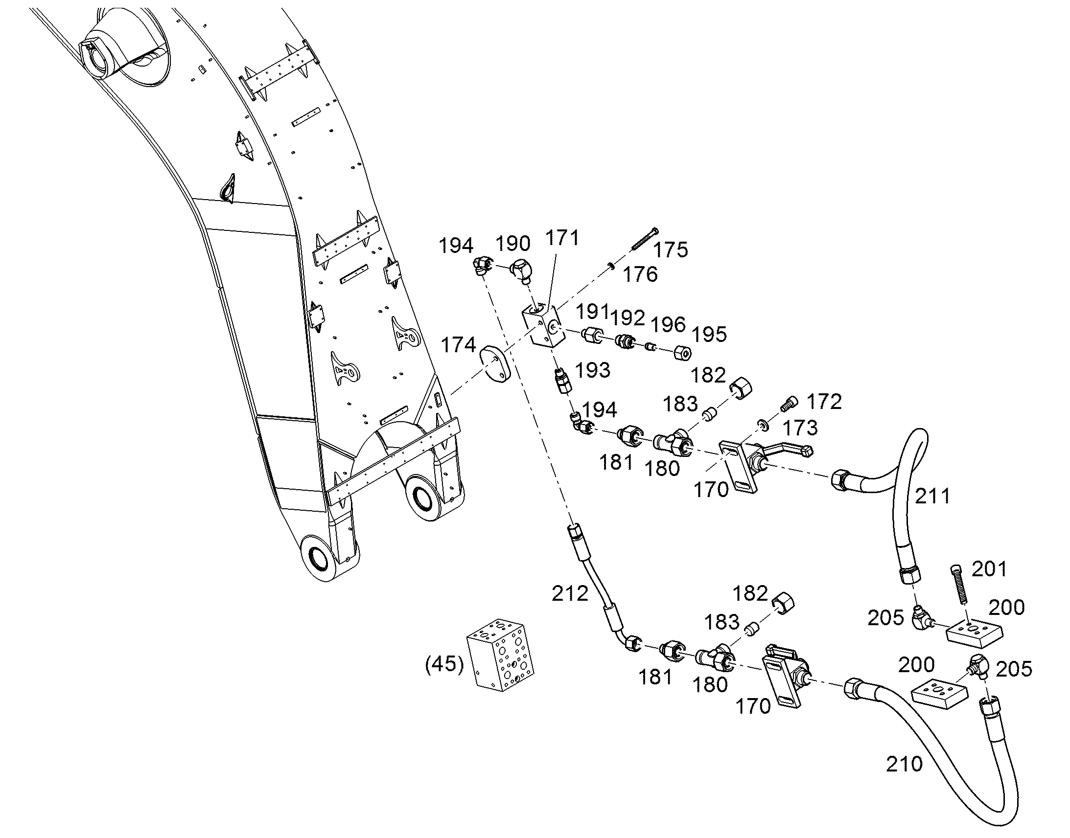 ПРОМЕЖУТОЧНАЯ ПЛАНКА 10368395 LIEBHERR