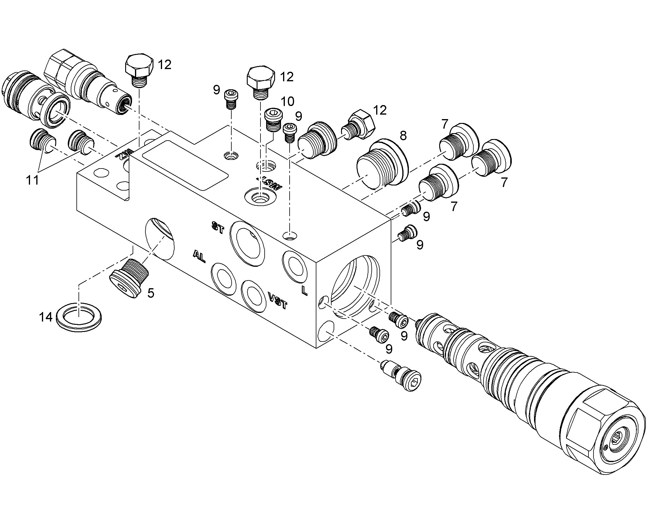ЗАГЛУШКА РЕЗЬБОВАЯ M10X1 7029435 LIEBHERR