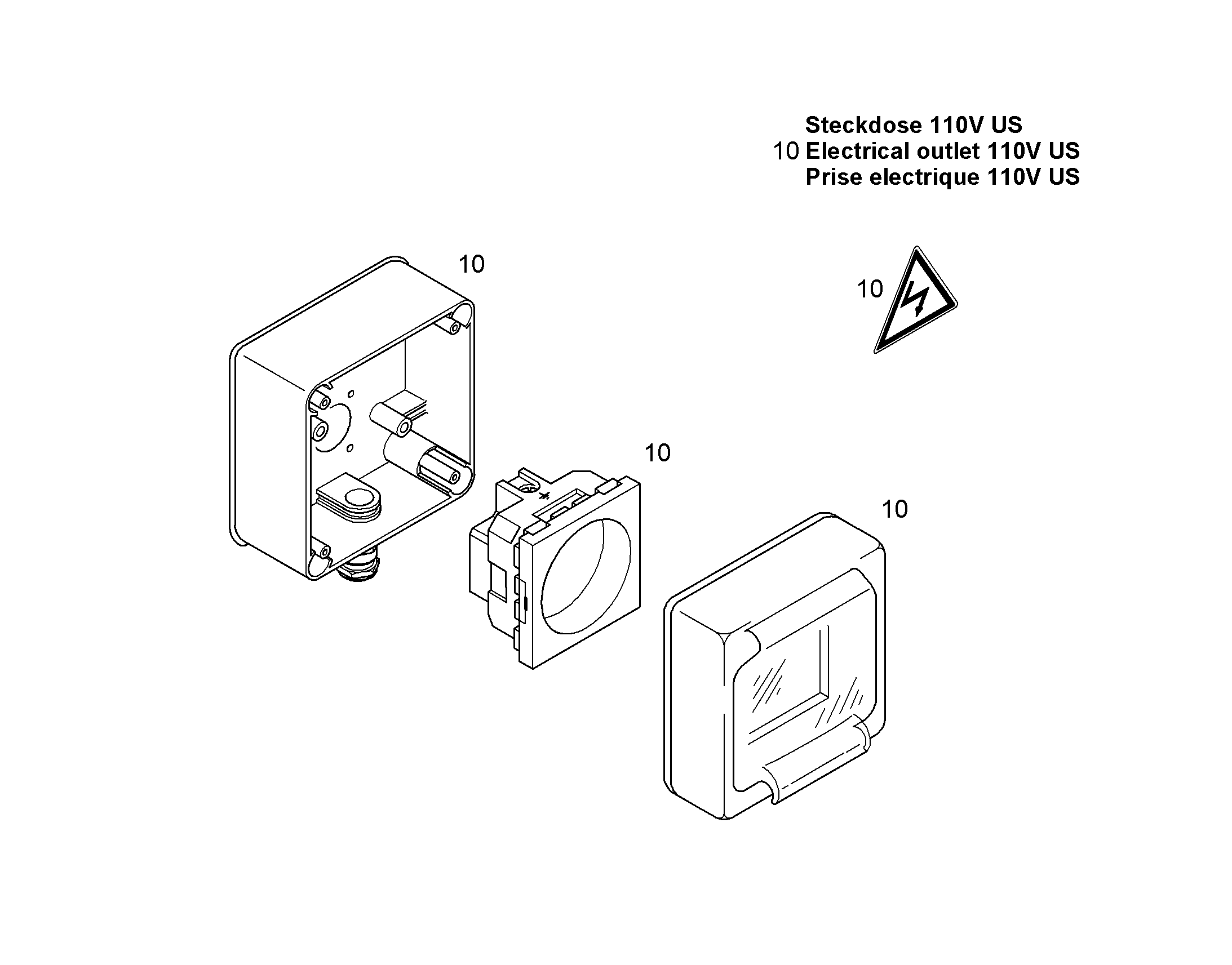 МОНТ.К-Т - ШТЕКЕР Д.ОБСЛ. 110V/230V 11814030 LIEBHERR