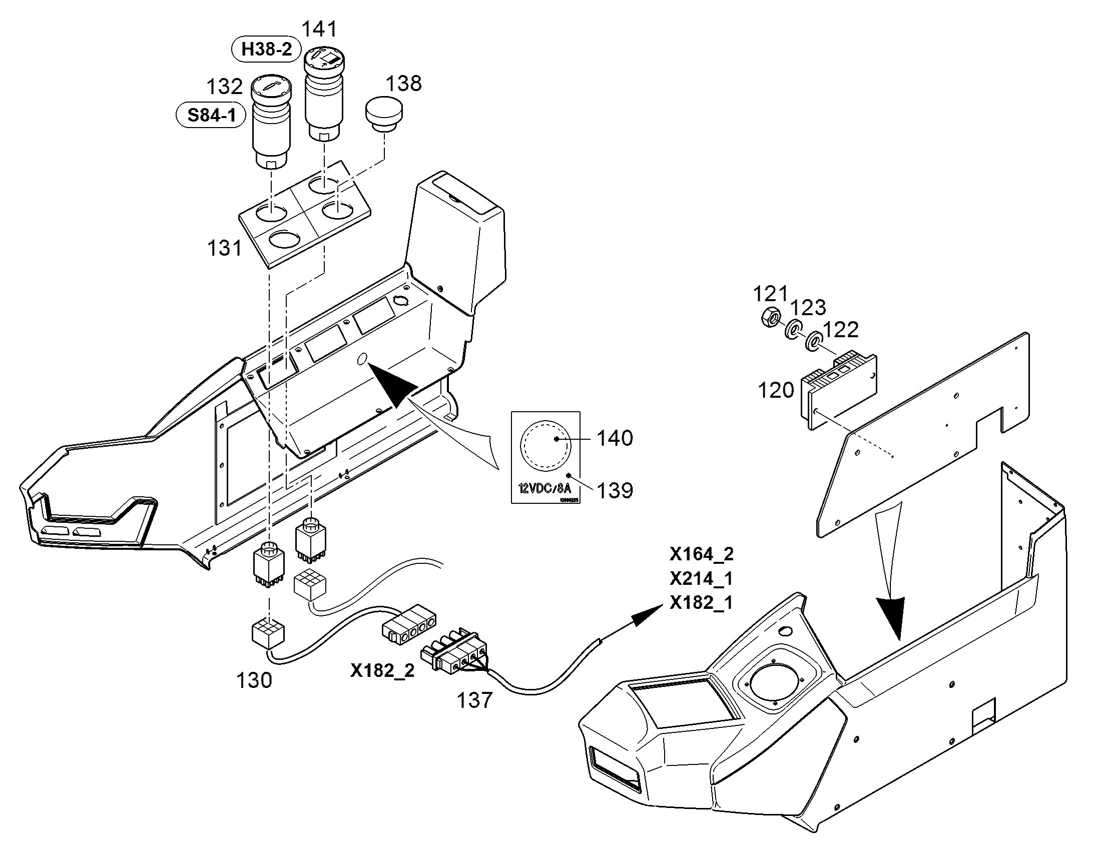 ПЕРЕКЛЮЧАТЕЛЬ В СБОРЕ S84-1 10055071 LIEBHERR