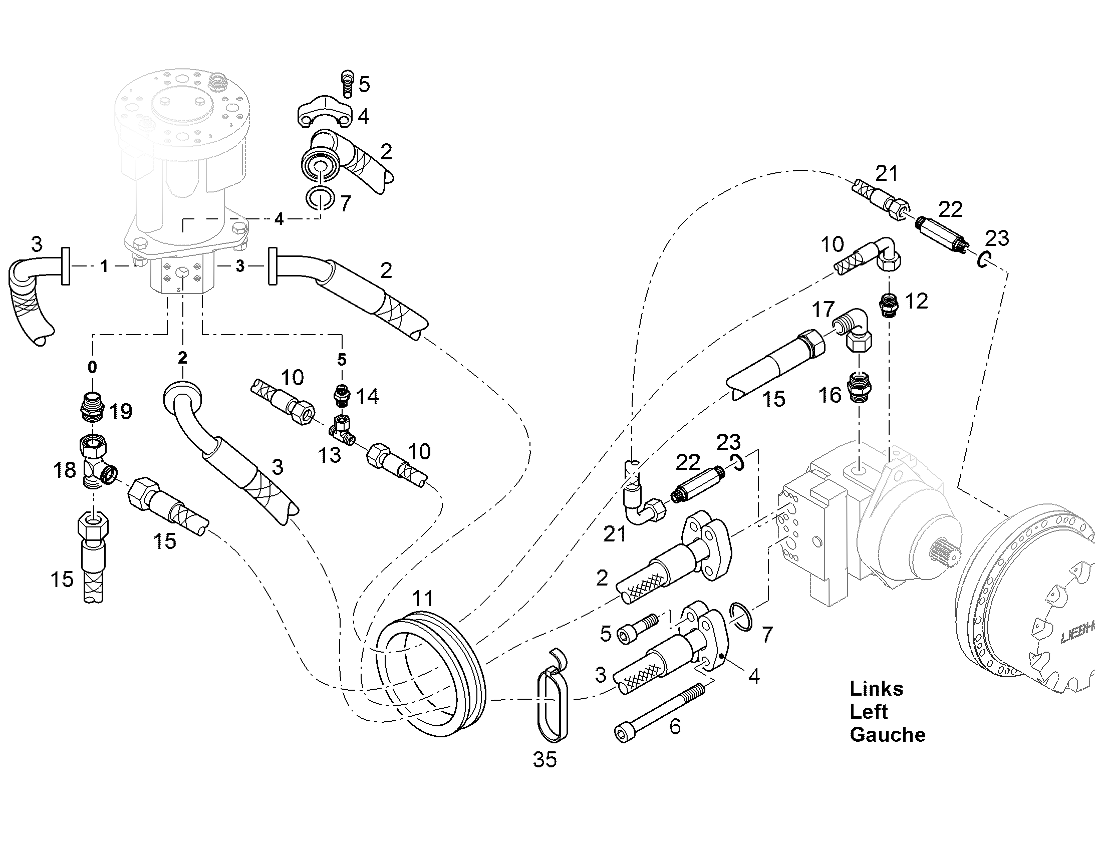 ШЛАНГ 25X2350 5616707 LIEBHERR