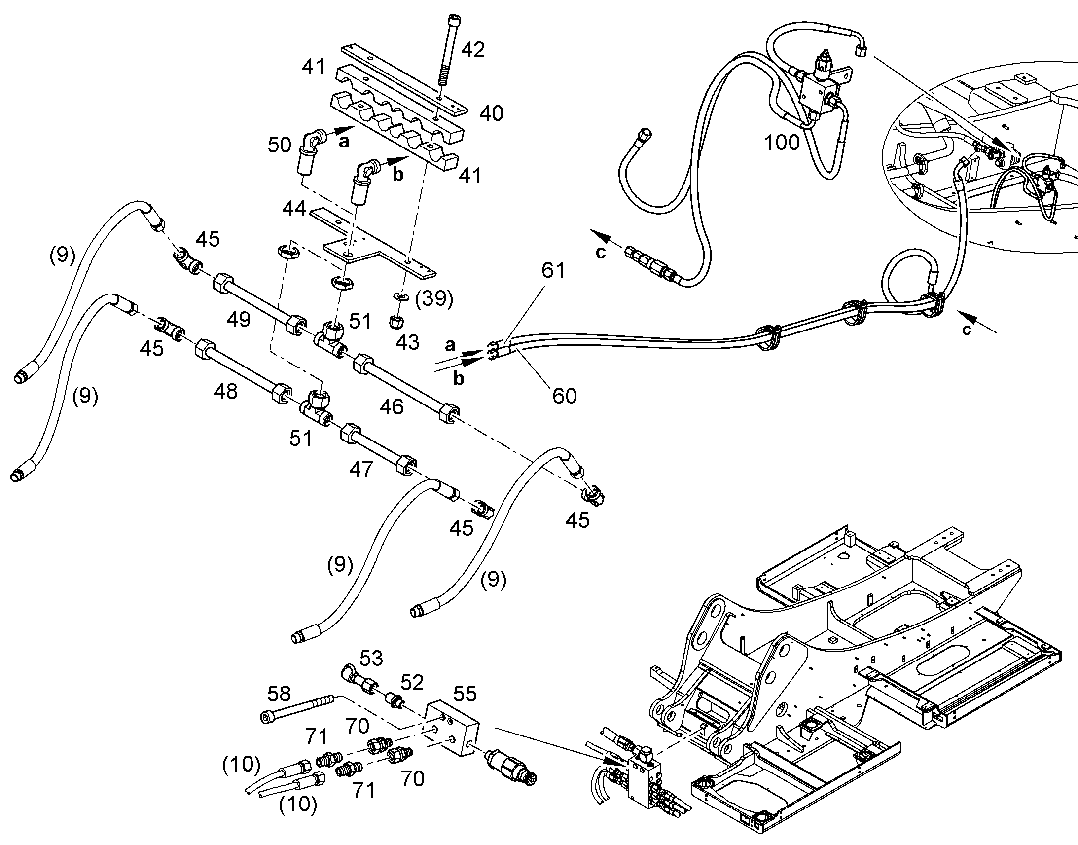 МОНТАЖНЫЕ ЧАСТИ ШАССИ 10854724 LIEBHERR