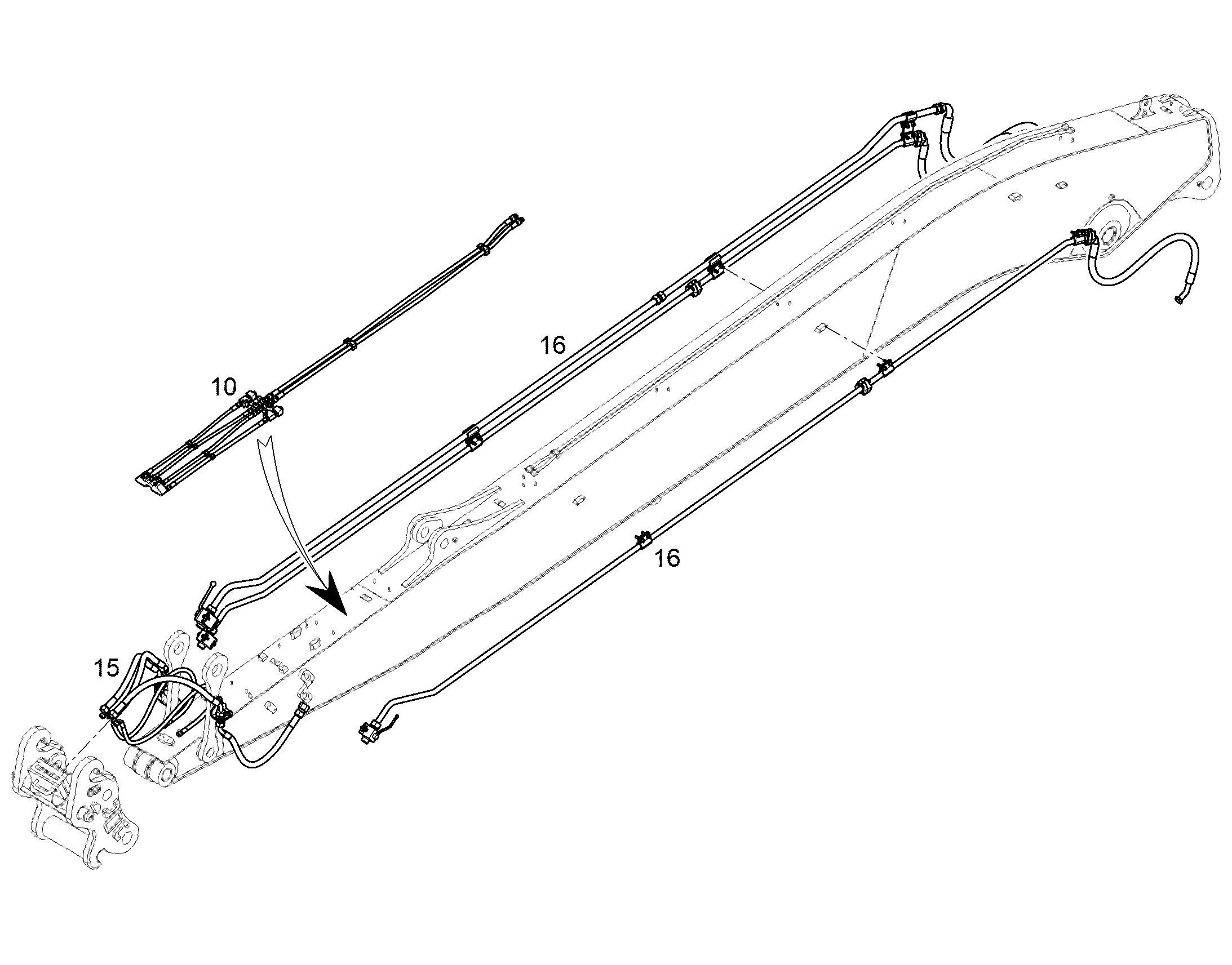 ПРОВОДКА МОНТАЖ AHS 10855901 LIEBHERR