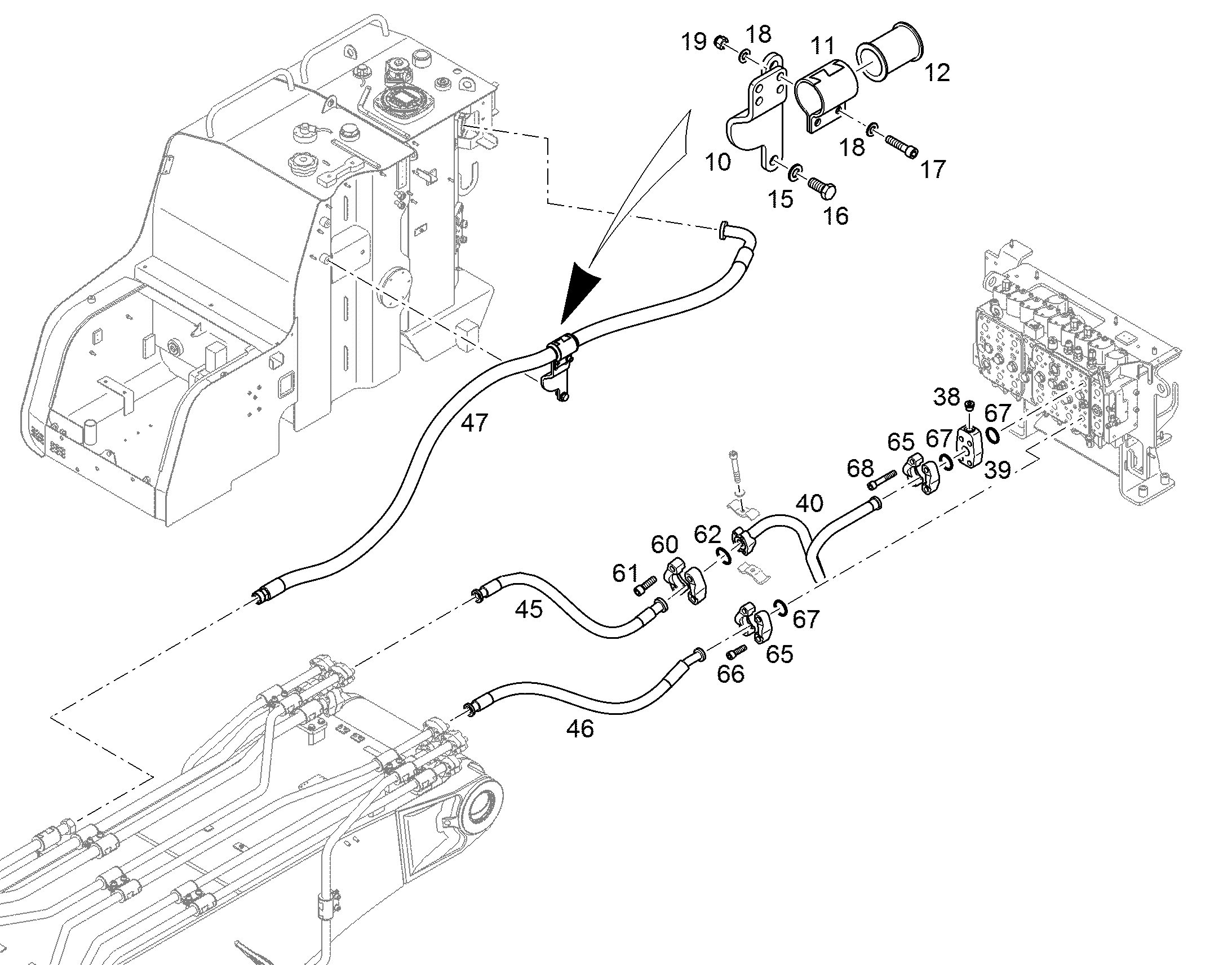 ШЛАНГ 25X1470 10802121 LIEBHERR