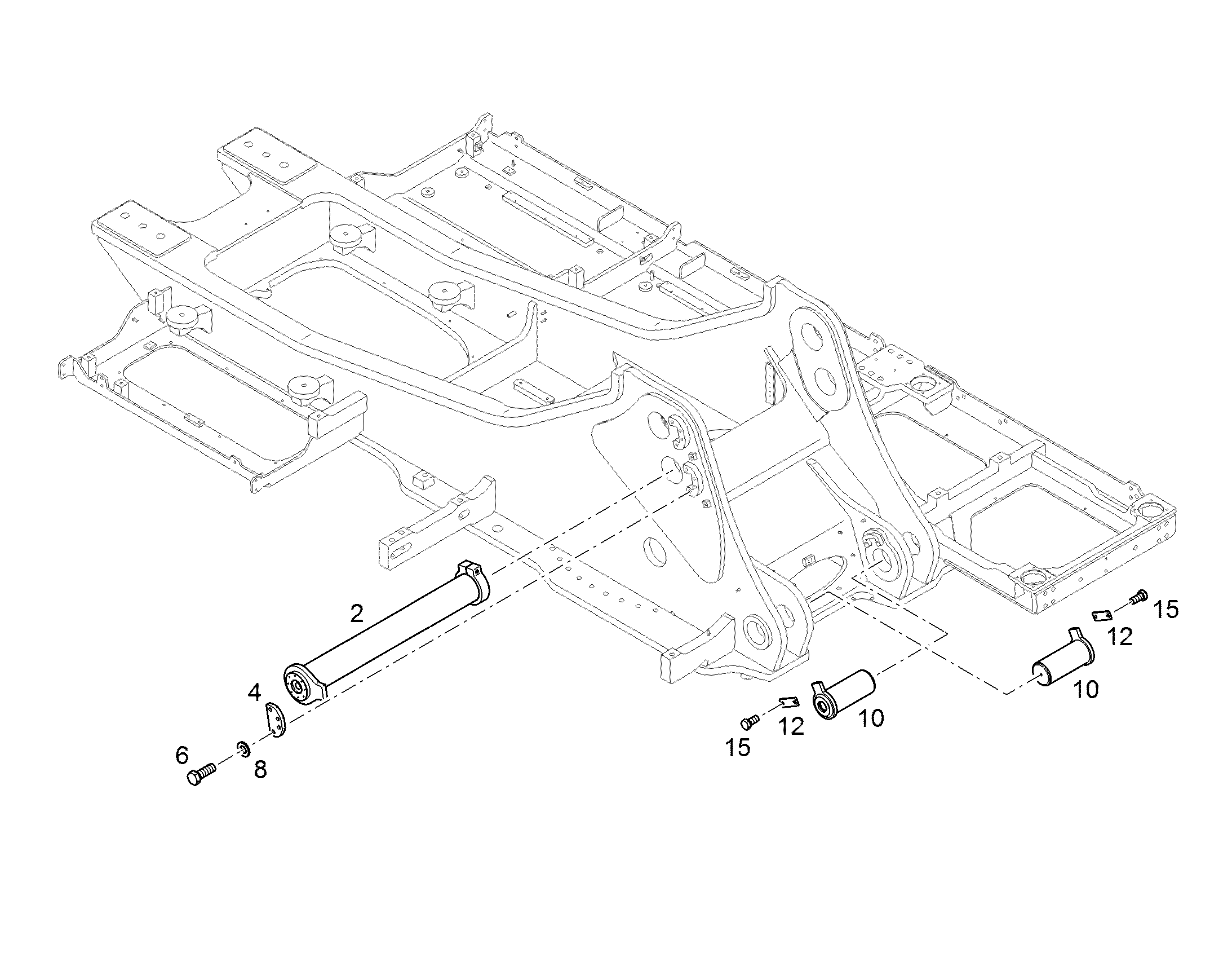 ПАЛЕЦ В СБОРЕ 140X1208X1113 10864907 LIEBHERR