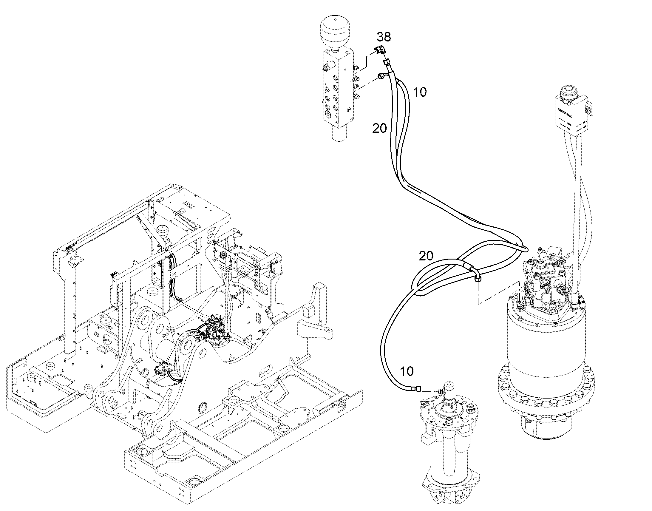 ШЛАНГ УПРАВЛЕНИЯ 10X2450 11643980 LIEBHERR