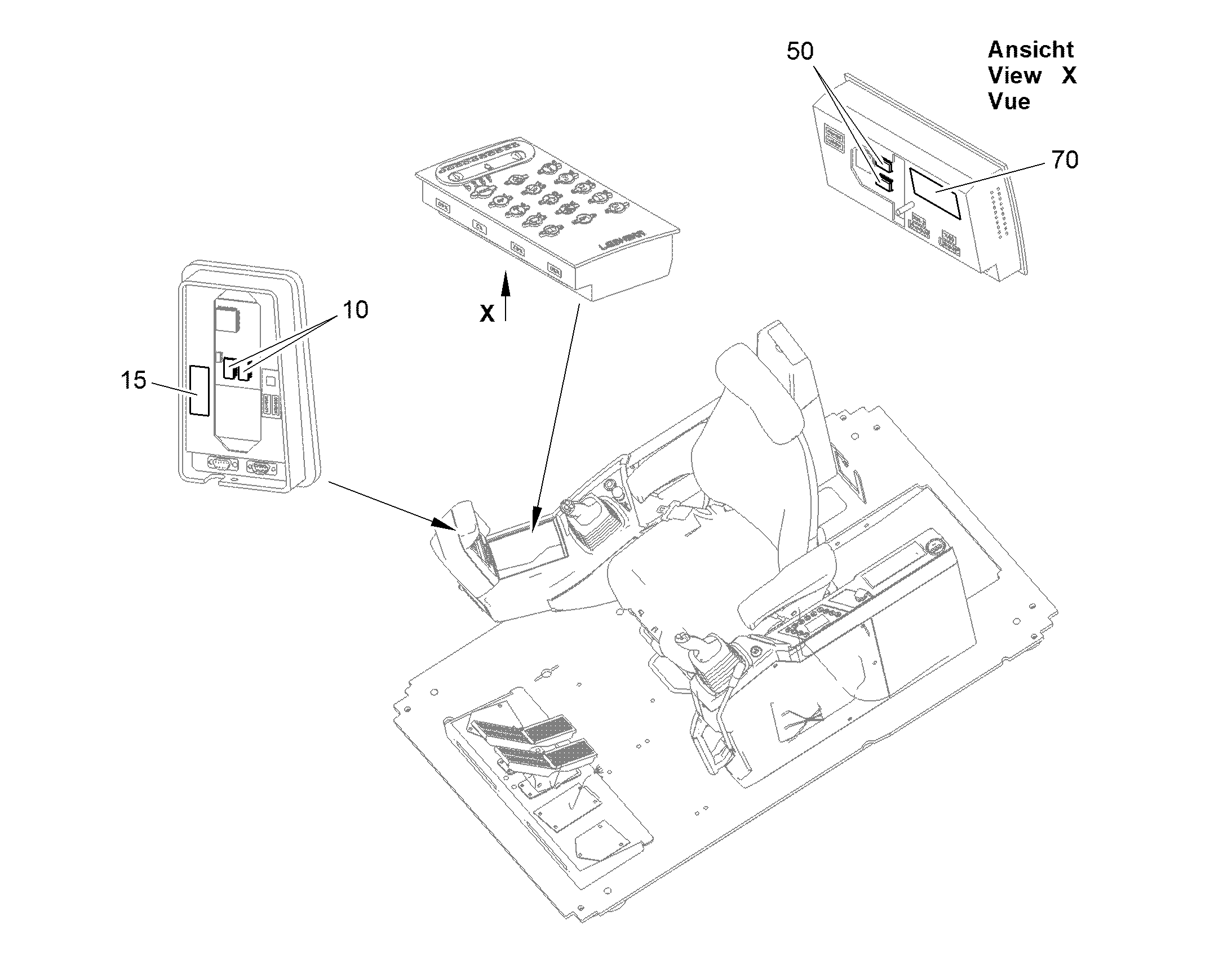 ЭТИКЕТКА UMBAU EPROM BBT 75mmX30mm 10859773 LIEBHERR