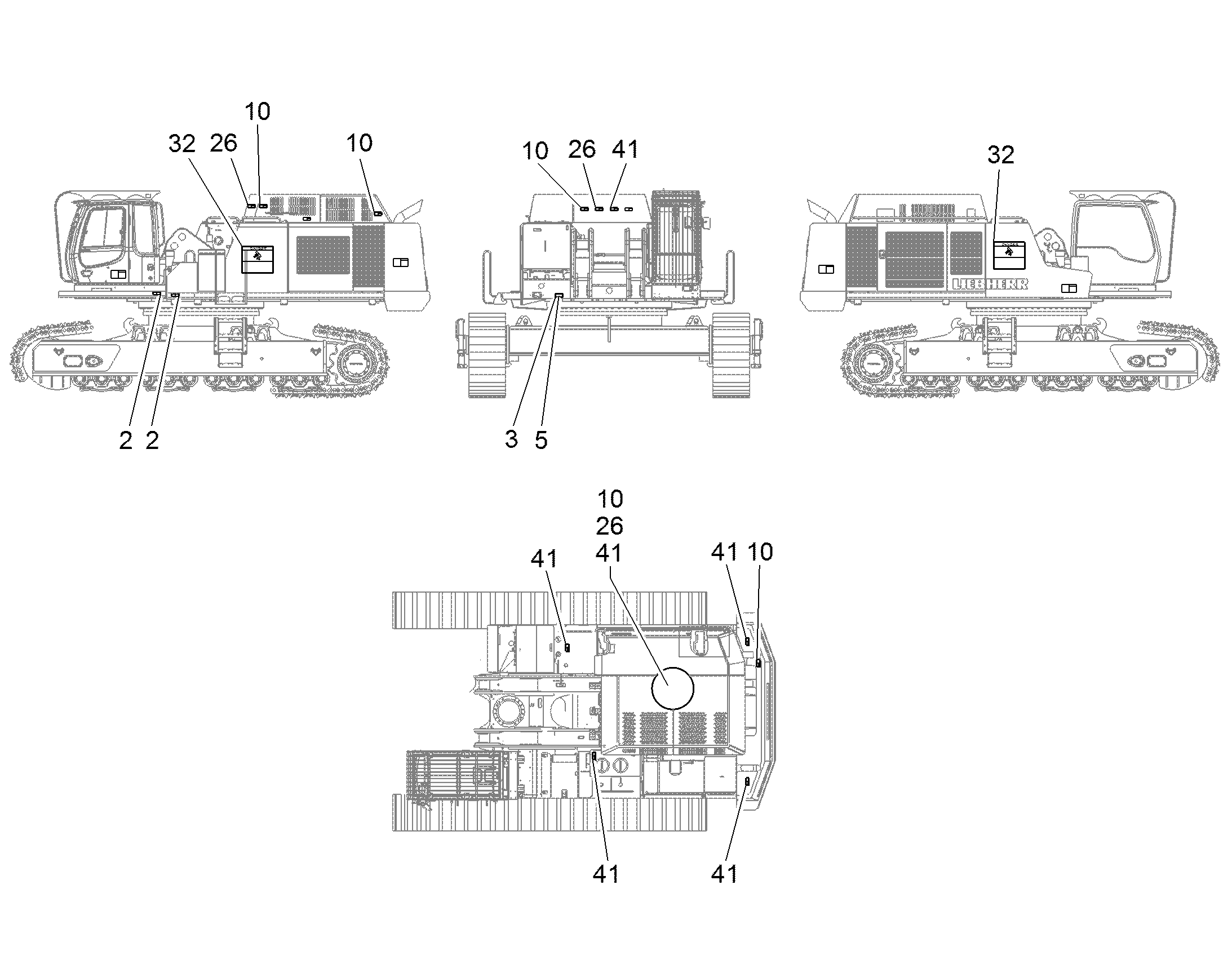 ЗНАК ПРЕДУПРЕЖДАЮЩИЙ QUETSCHGEFAHR 150mmX60mm 94002154 LIEBHERR