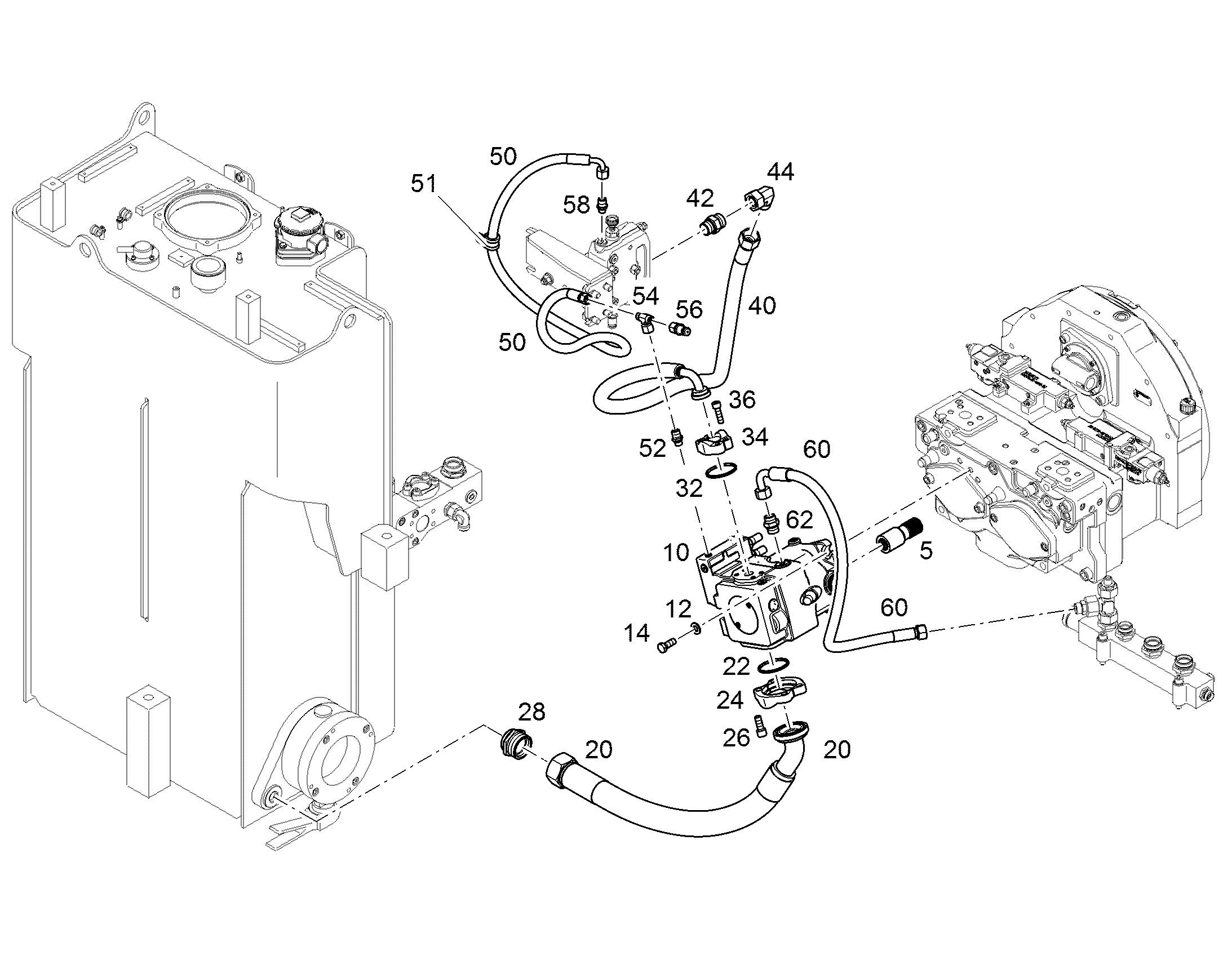 МОНТ. КОМПЛЕКТ СКВОЗНОЙ ПРИВОД 10152878 LIEBHERR