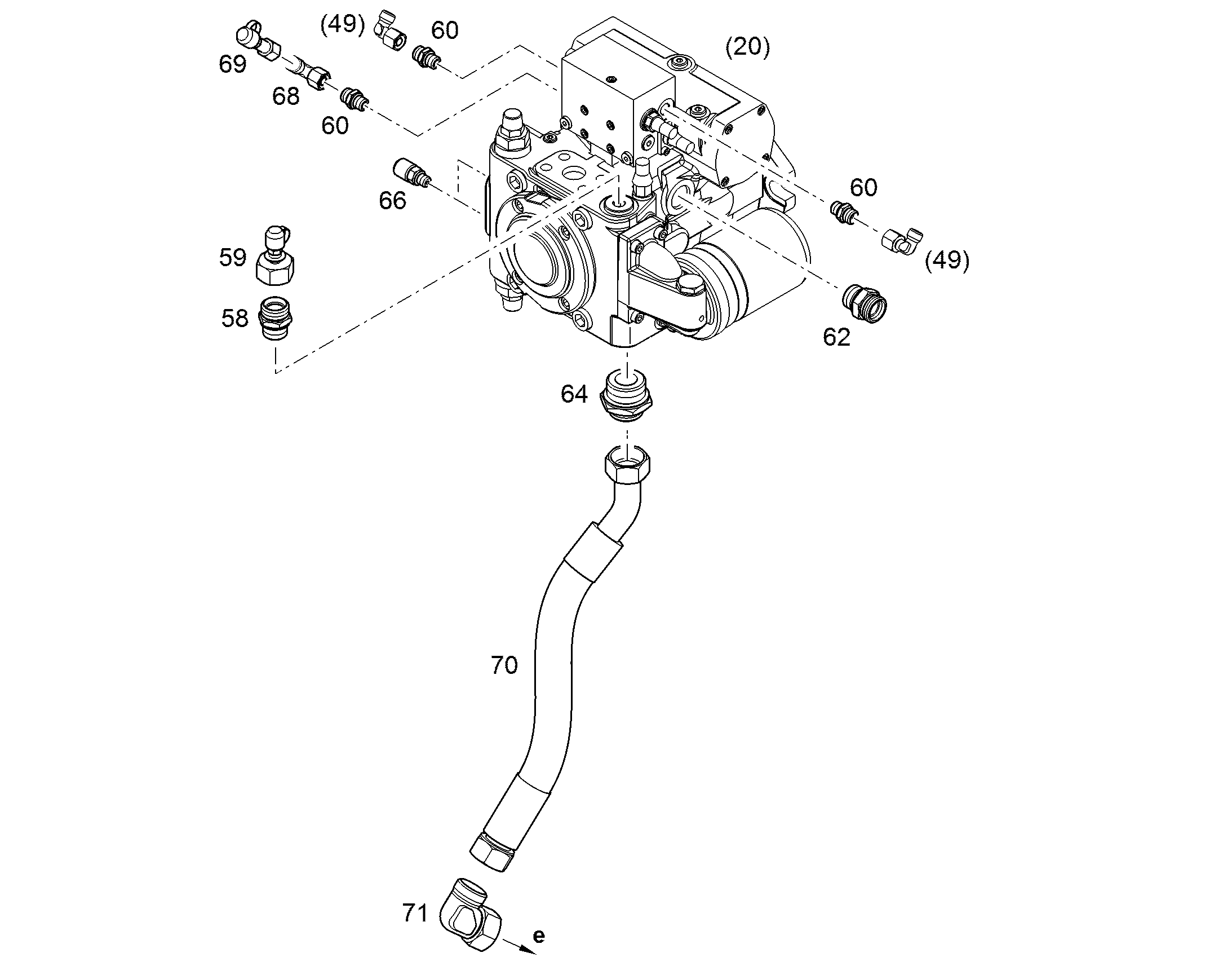 ШЛАНГ 25X500 10290151 LIEBHERR