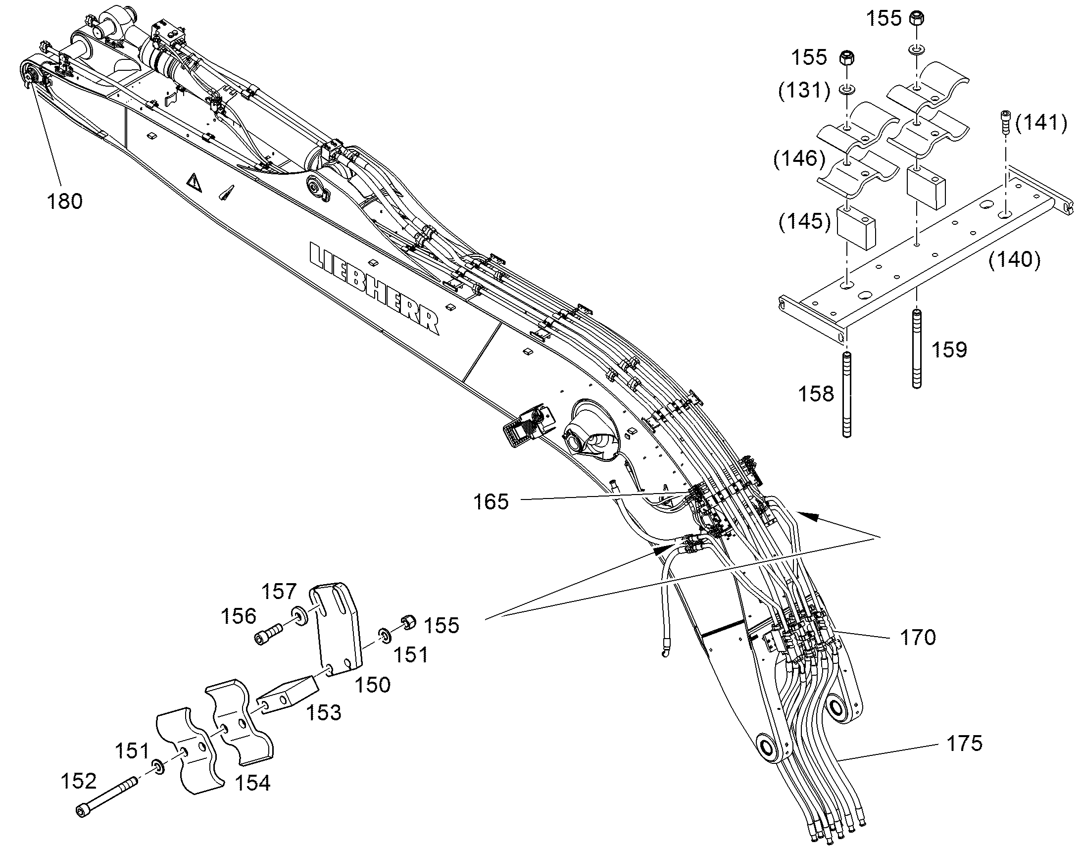 ШЛАНГОВОЕ СОЕДИНЕНИЕ ПЕРИМЕТР 10860636 LIEBHERR