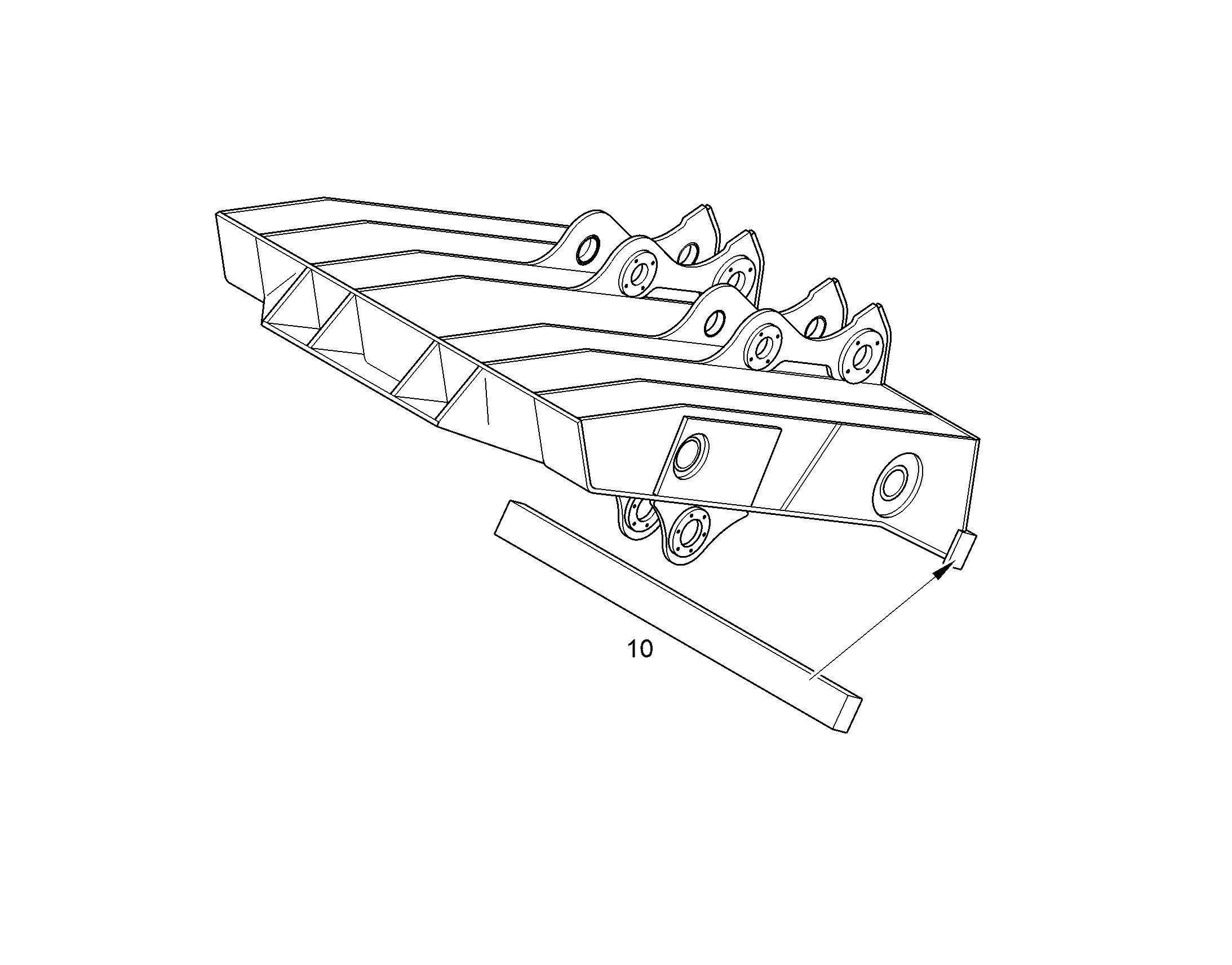 ПОПЕРЕЧИНА 100X142X2390 11464080 LIEBHERR