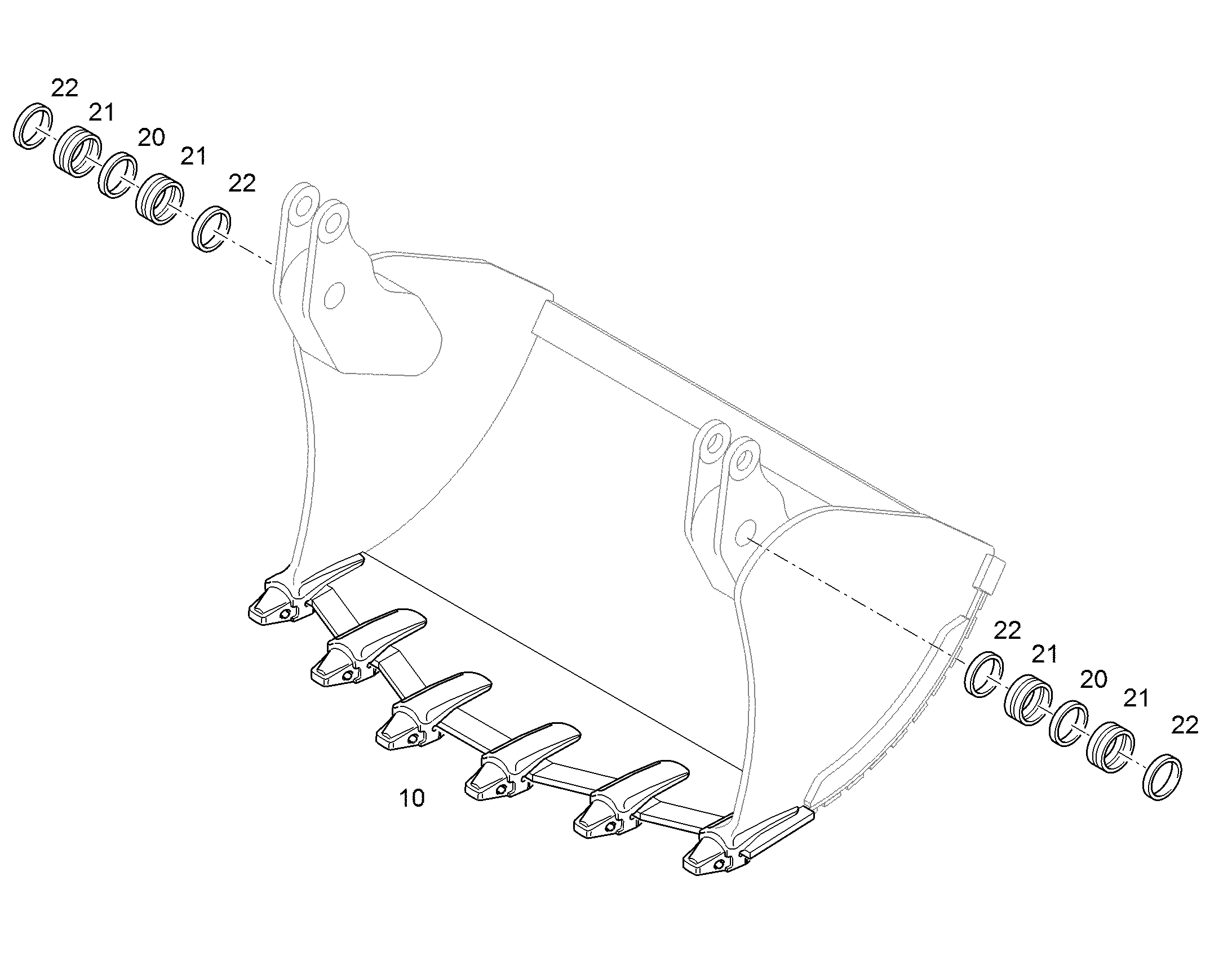 КРЫШКА КОВША 2600MM 4,5M3 11463466 LIEBHERR
