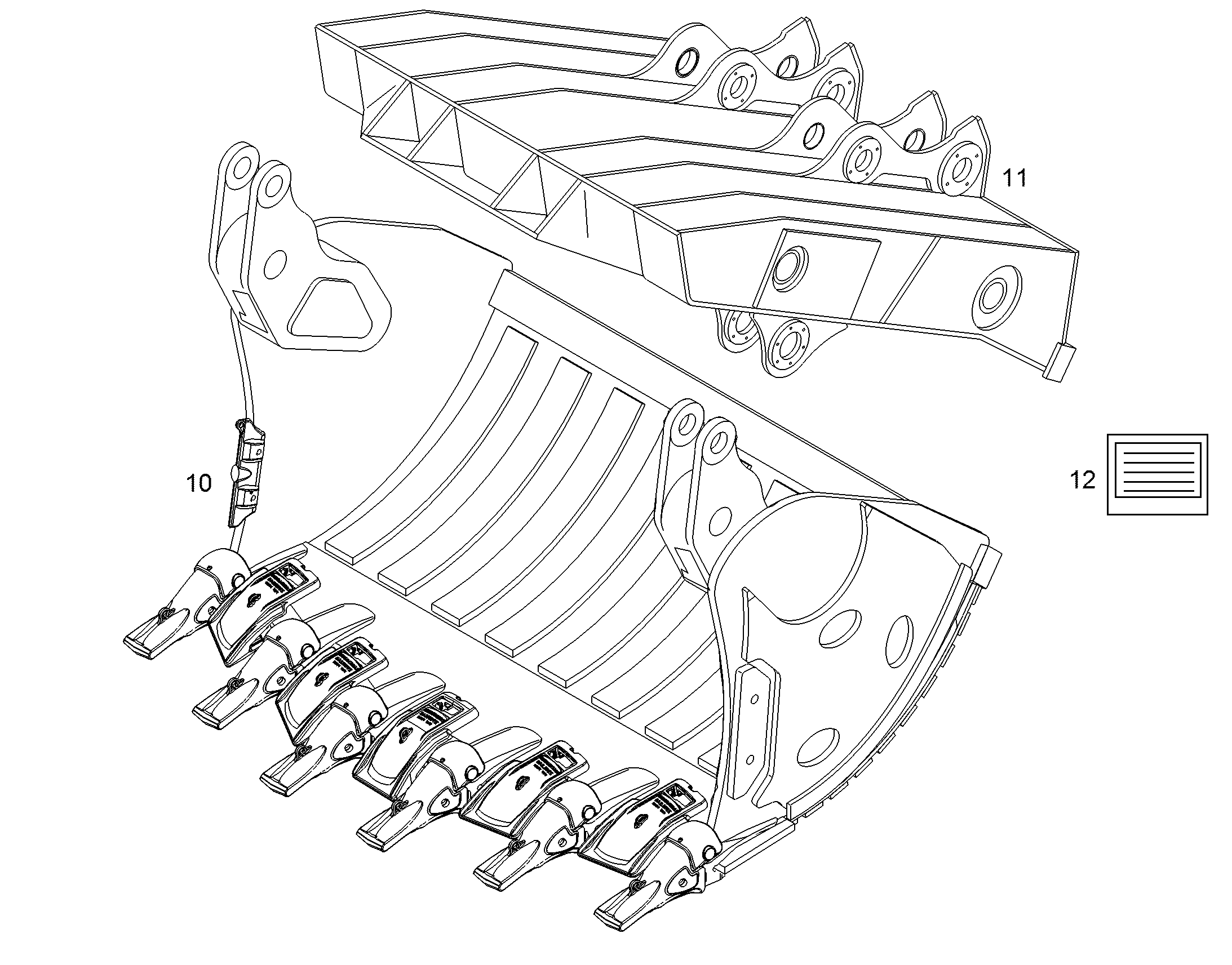 КРЫШКА КОВША 2600MM 4,5M3 11463463 LIEBHERR