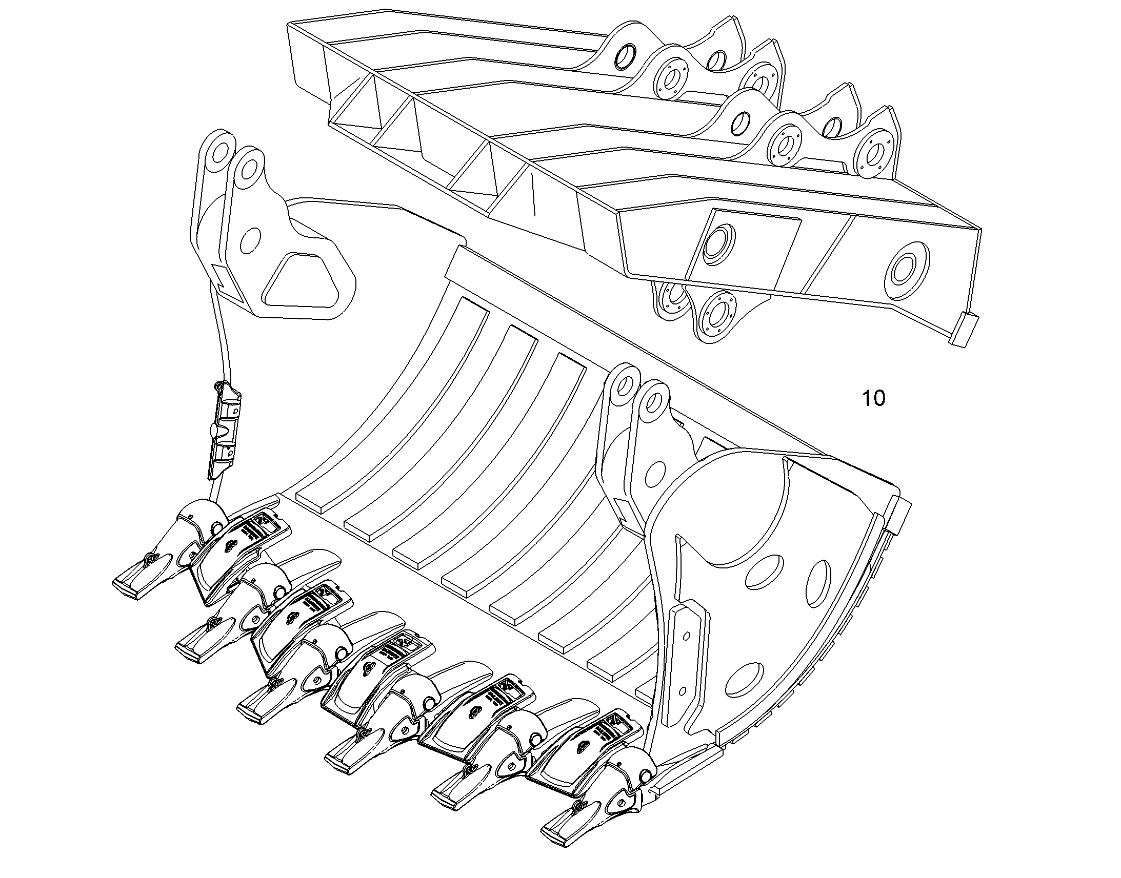 КОВШ ОТКИДНОЙ 2600MM 4,5M3 11463462 LIEBHERR