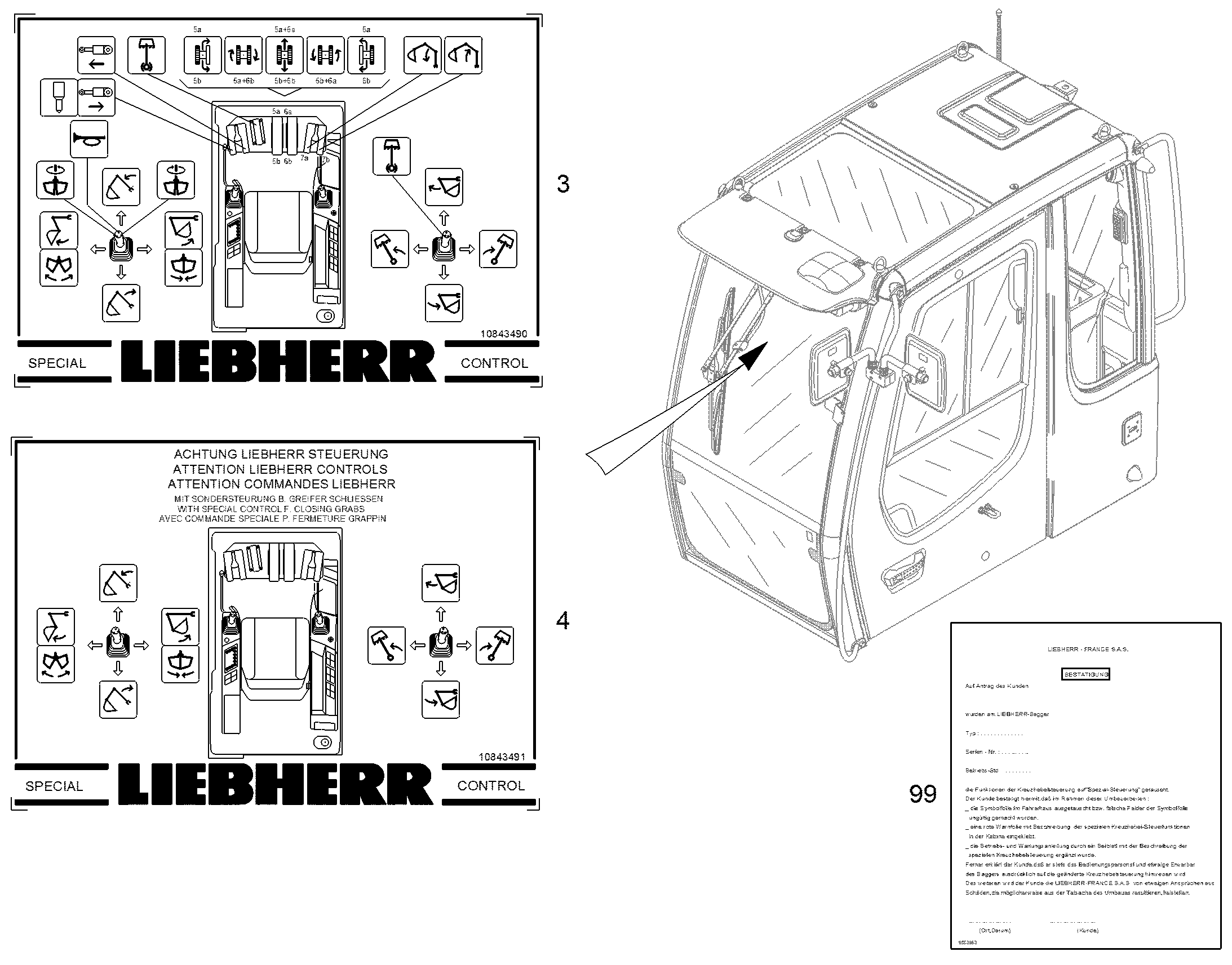 ЗНАК ПРЕДУПРЕЖДАЮЩИЙ 10843491 LIEBHERR
