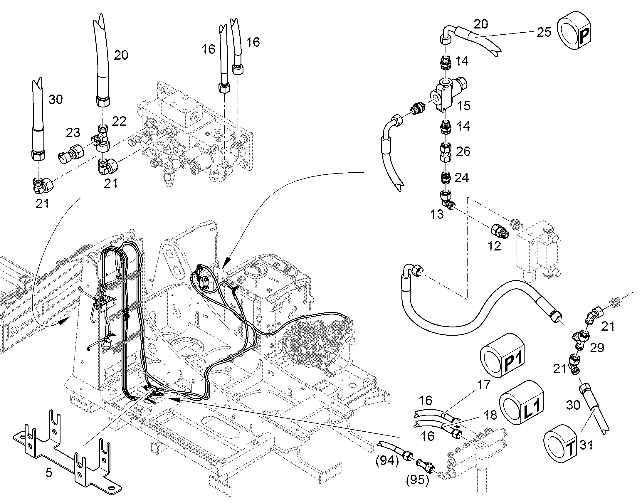 ШЛАНГ УПРАВЛЕНИЯ 10X3900 11691979 LIEBHERR