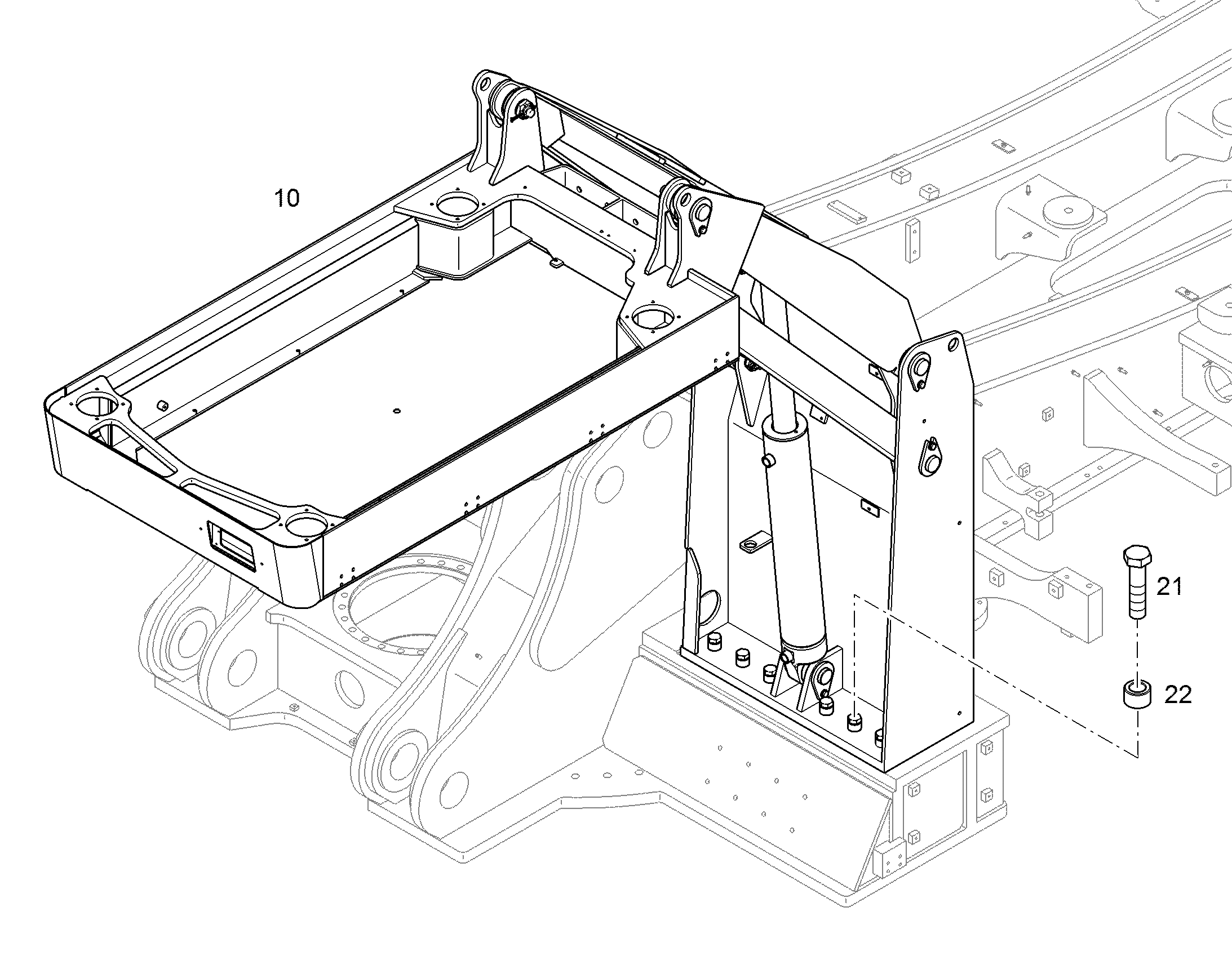 МЕХАНИЗМ ПОДЪЕМА КАБИНЫ 11659964 LIEBHERR