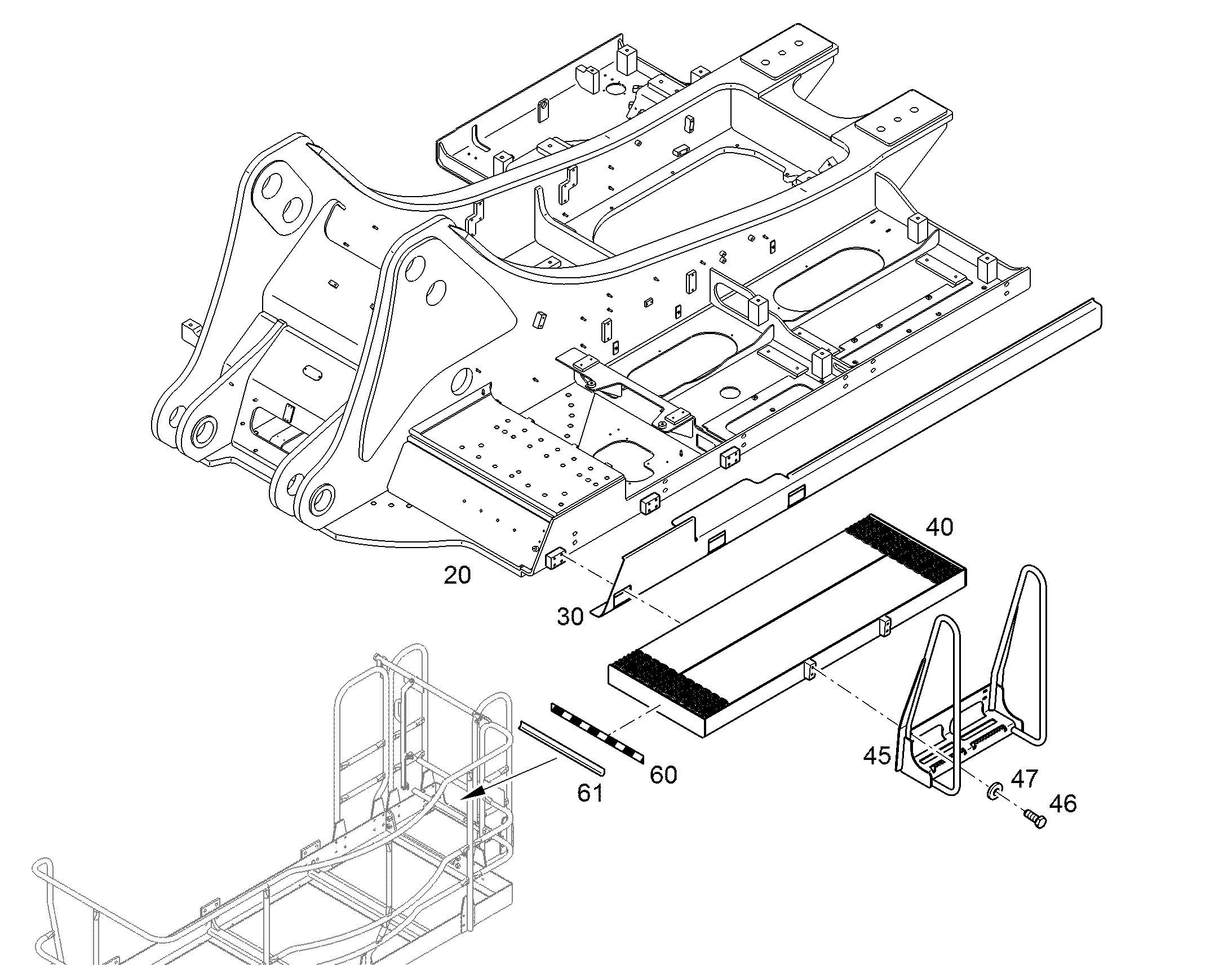 ВХОДНАЯ ЛЕСТНИЦА 10087450 LIEBHERR