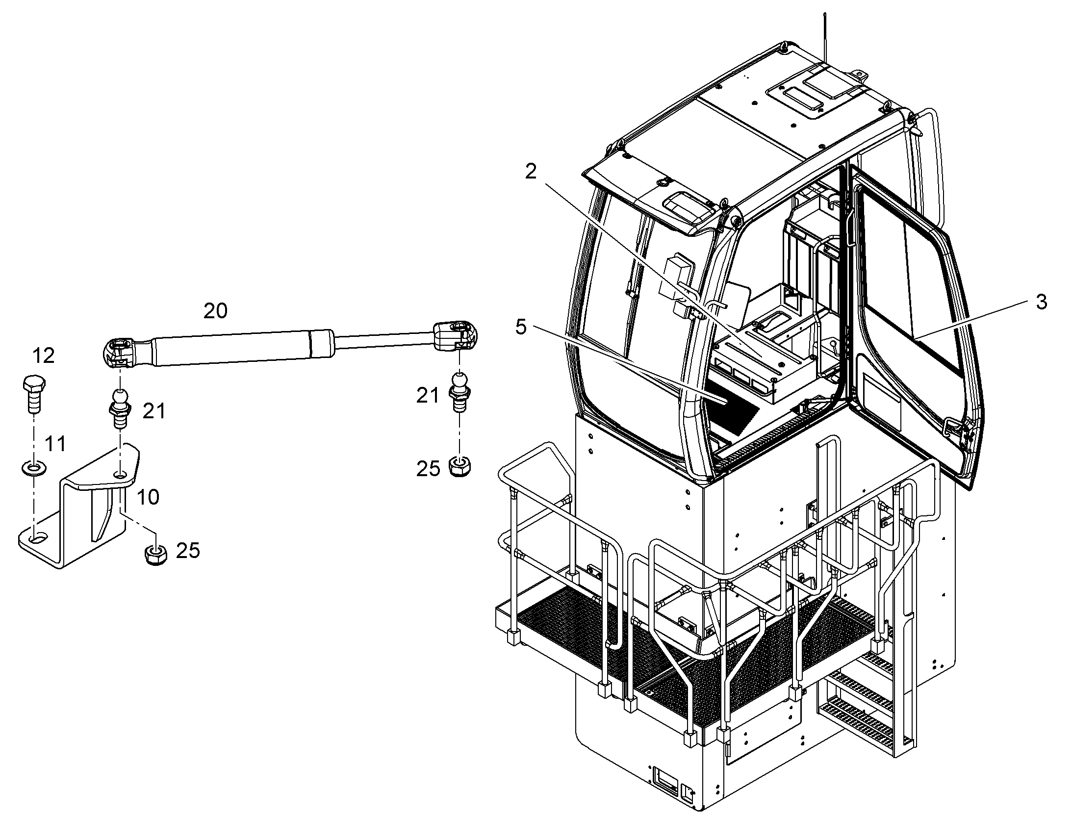 РЕССОРА ГАЗОВАЯ 11645353 LIEBHERR