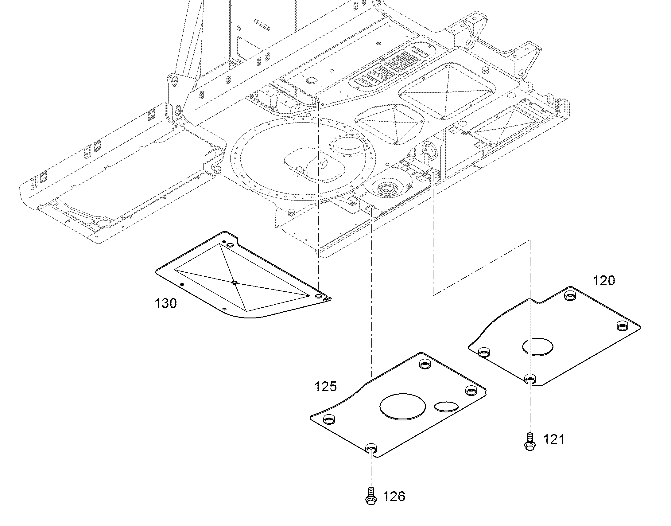 ЗАЩИТНЫЙ ЛИСТ НИЖНИЙ 10386684 LIEBHERR