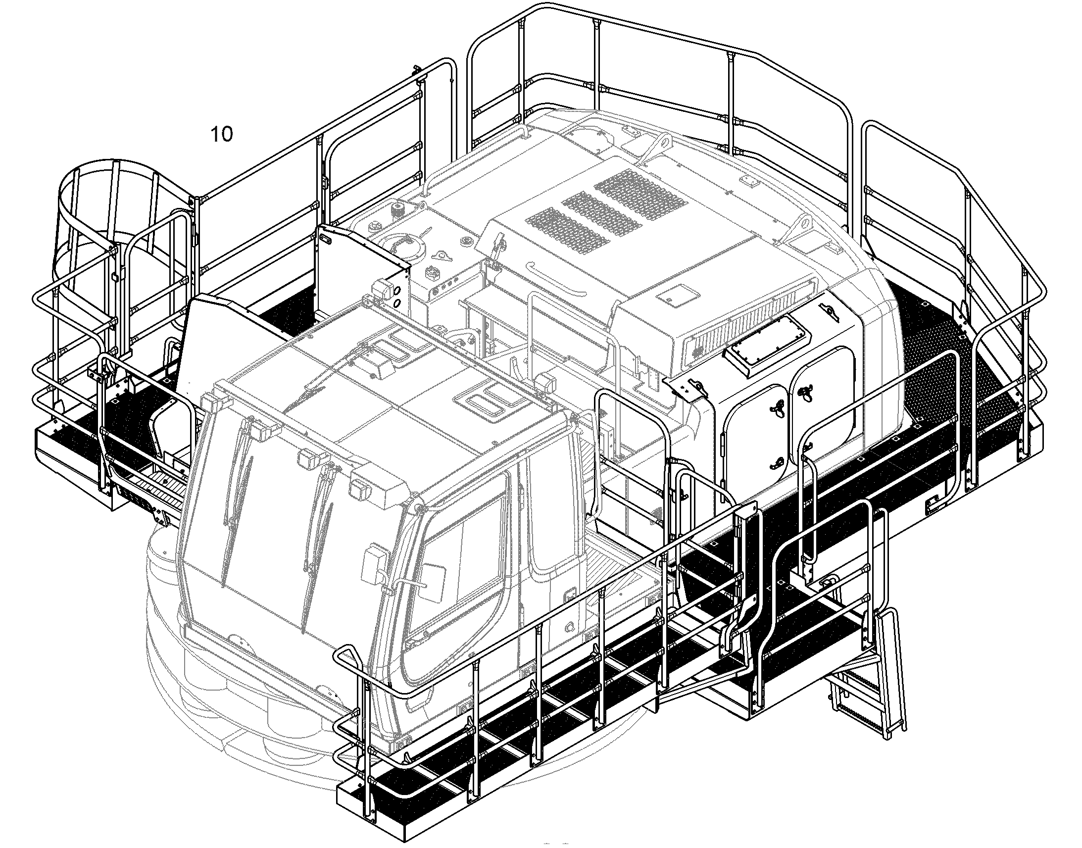 ЛЕСТ. С МОСТИКОМ ШИРОКАЯ 11731302 LIEBHERR