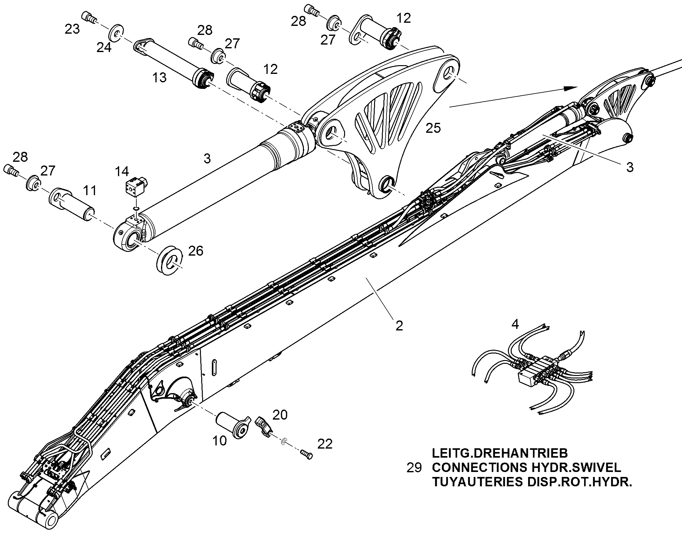 ГИДРОЦИЛИНДР 9955693 LIEBHERR
