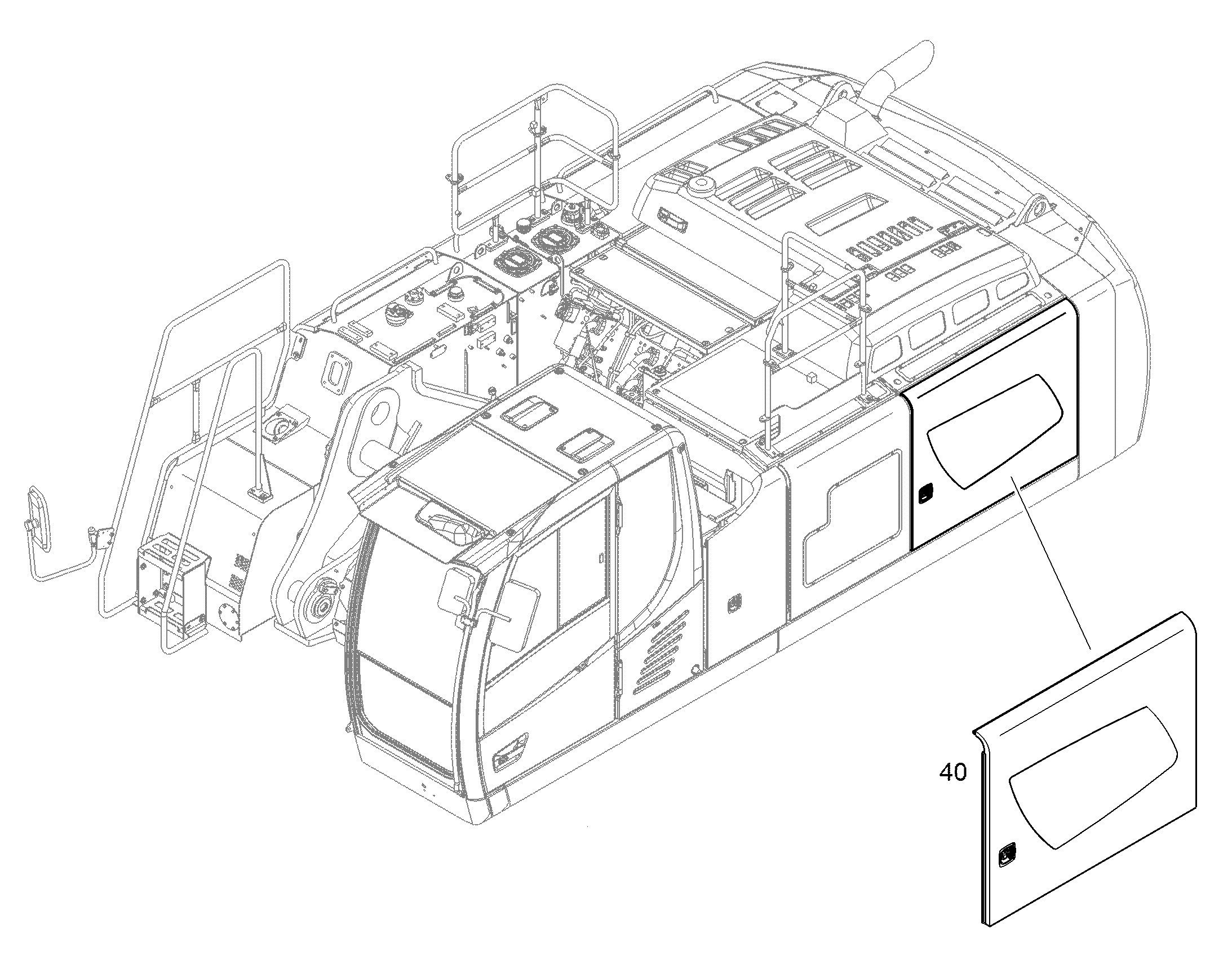 ДВЕРЬ БОКОВАЯ ЛЕВАЯ ЗАДНЯЯ 10391643 LIEBHERR