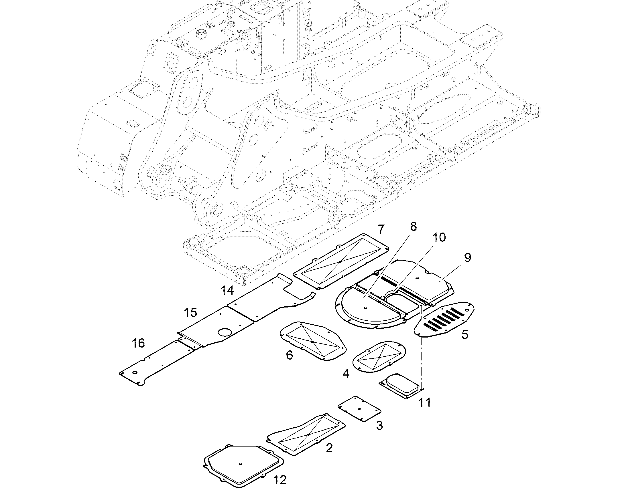ЗАЩИТНЫЙ ЛИСТ НИЖНИЙ 11817692 LIEBHERR