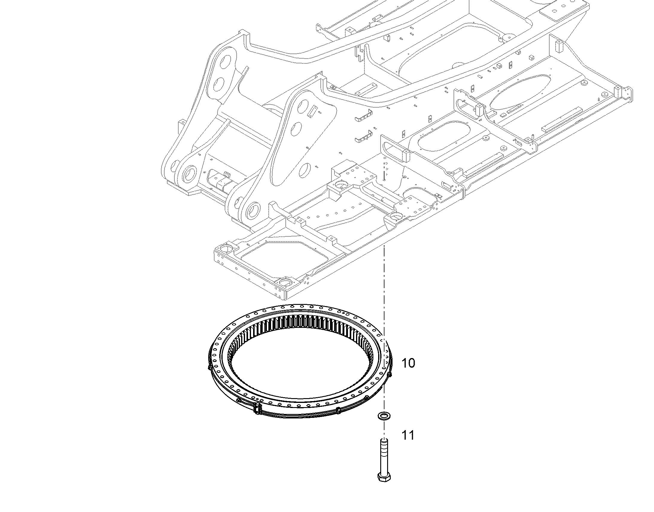 КРЕП.ДЕТ.ПОВ.КРУГА НИЖН.ТЕЛЕЖ. 10863045 LIEBHERR