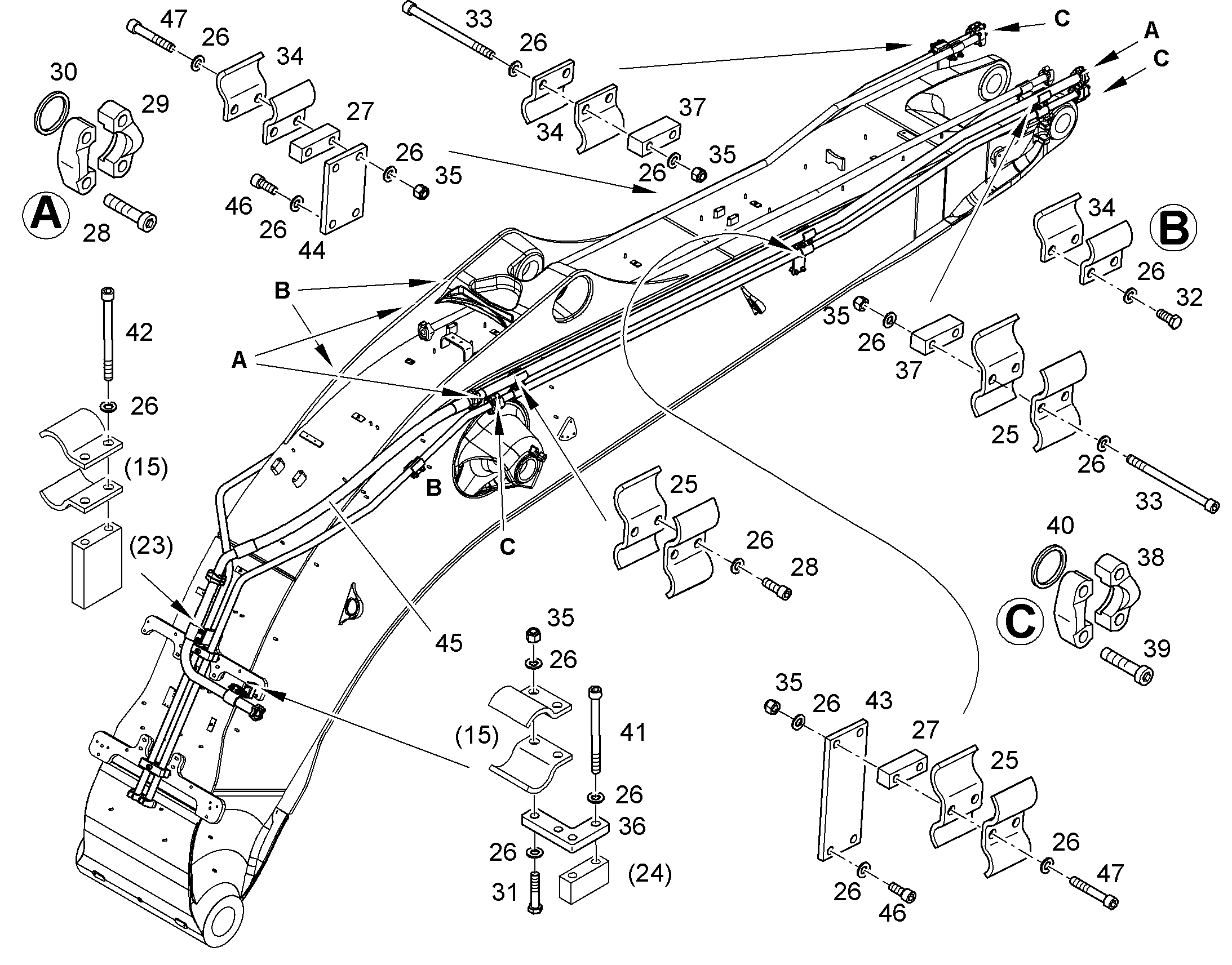 ПРОВОДКА МОНТАЖ AHS 11433804 LIEBHERR