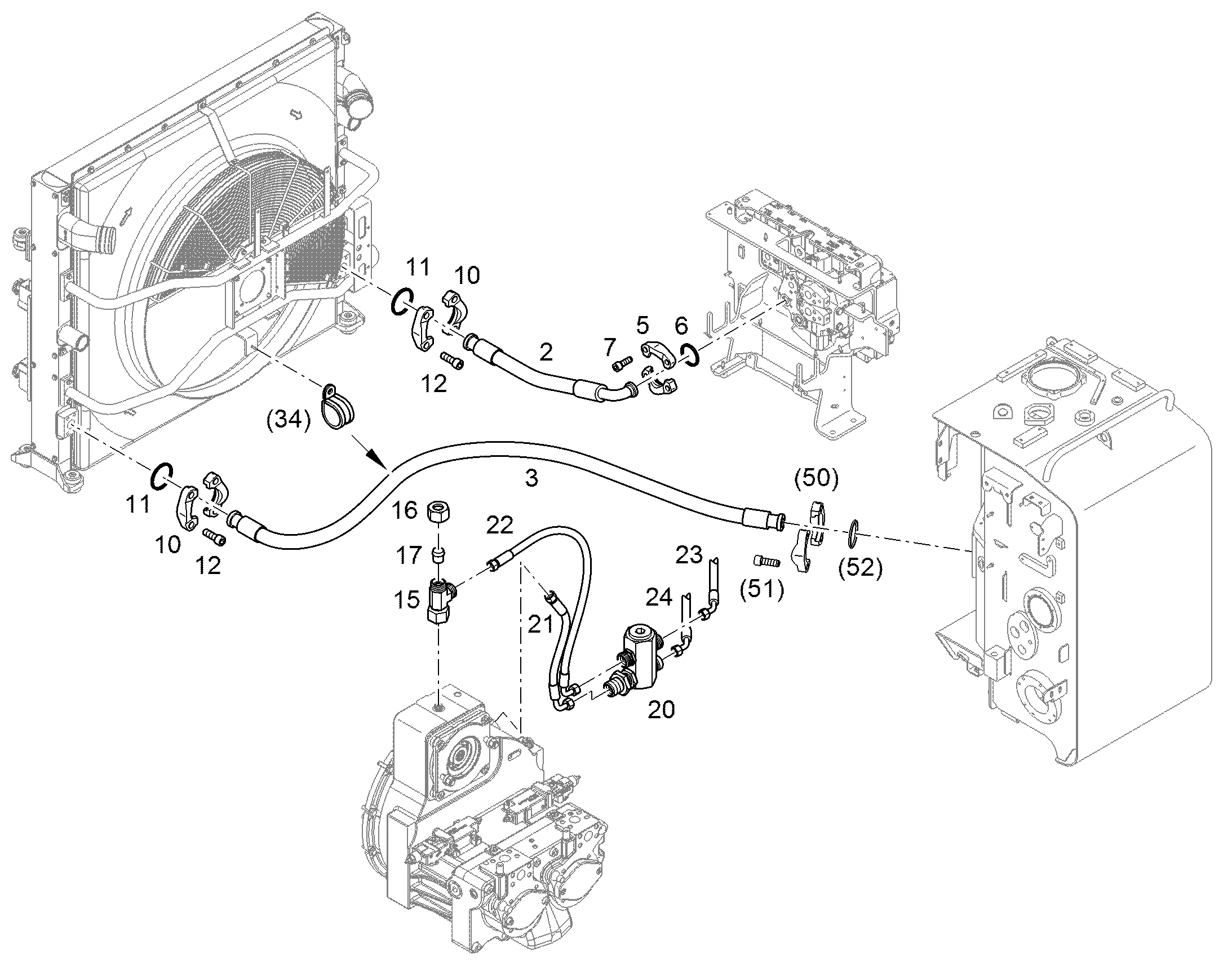 ШЛАНГ 40X1240 10802881 LIEBHERR