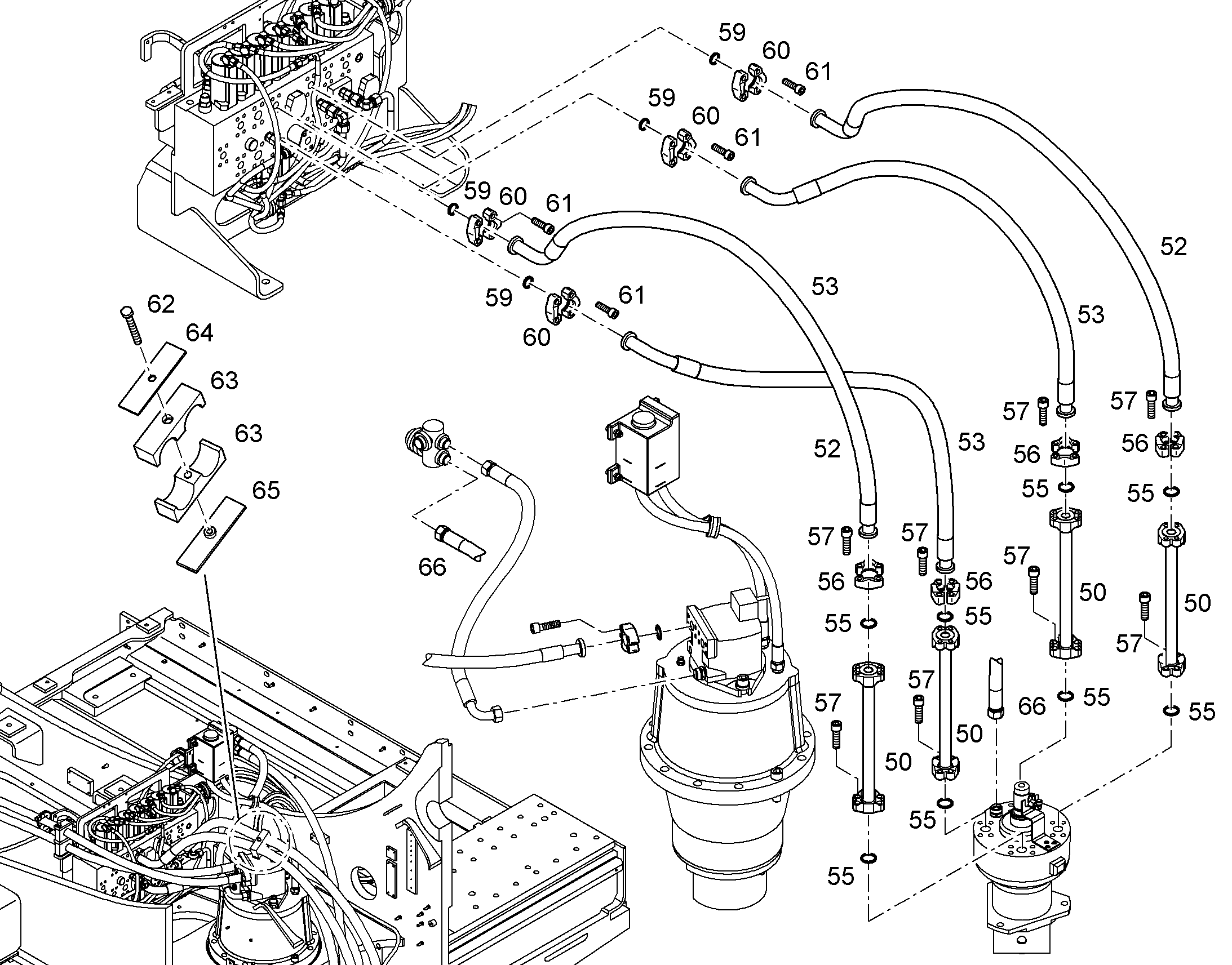 ШЛАНГ 20X1850 10471466 LIEBHERR