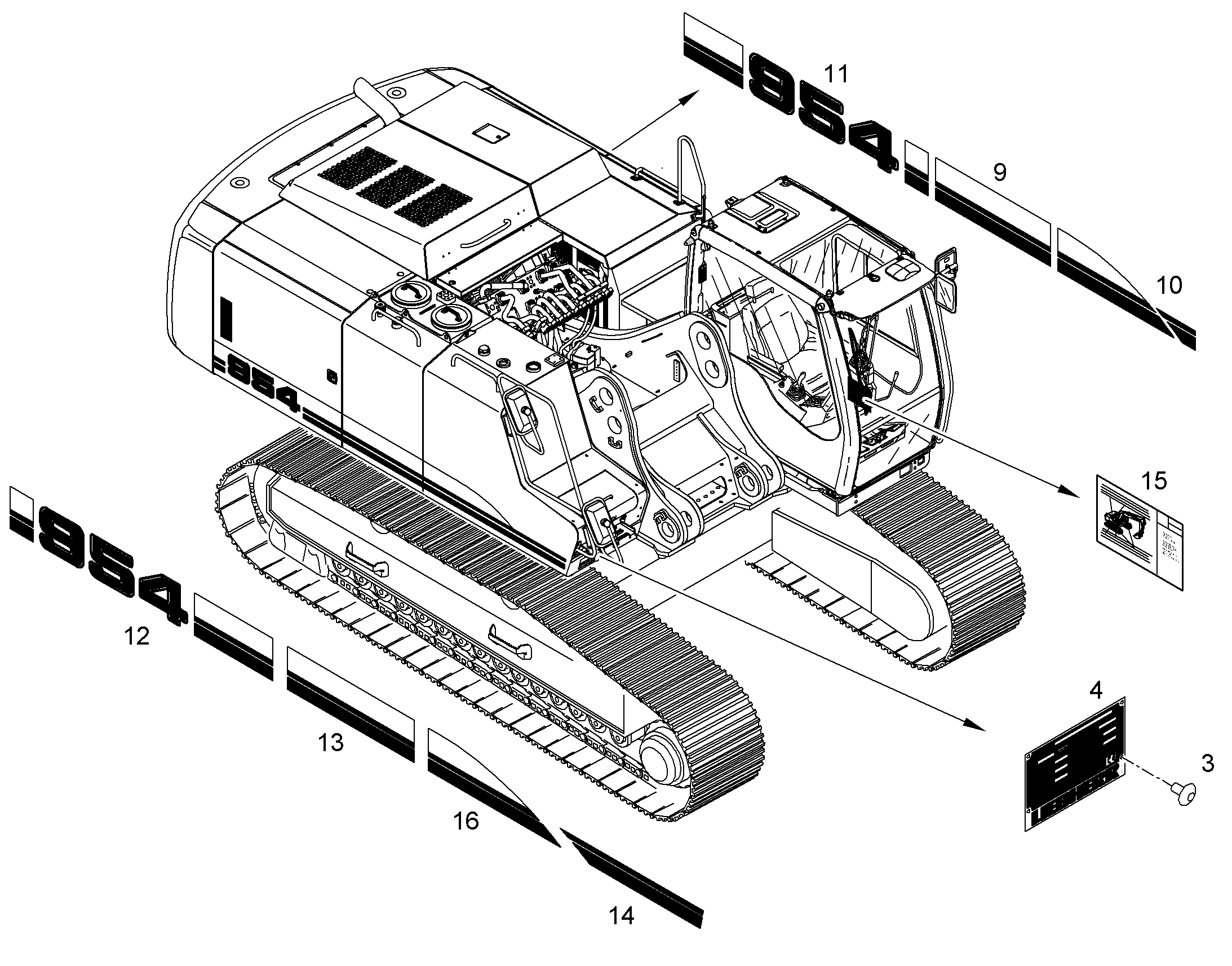 НАКЛЕЙКА LFR 934430516 LIEBHERR