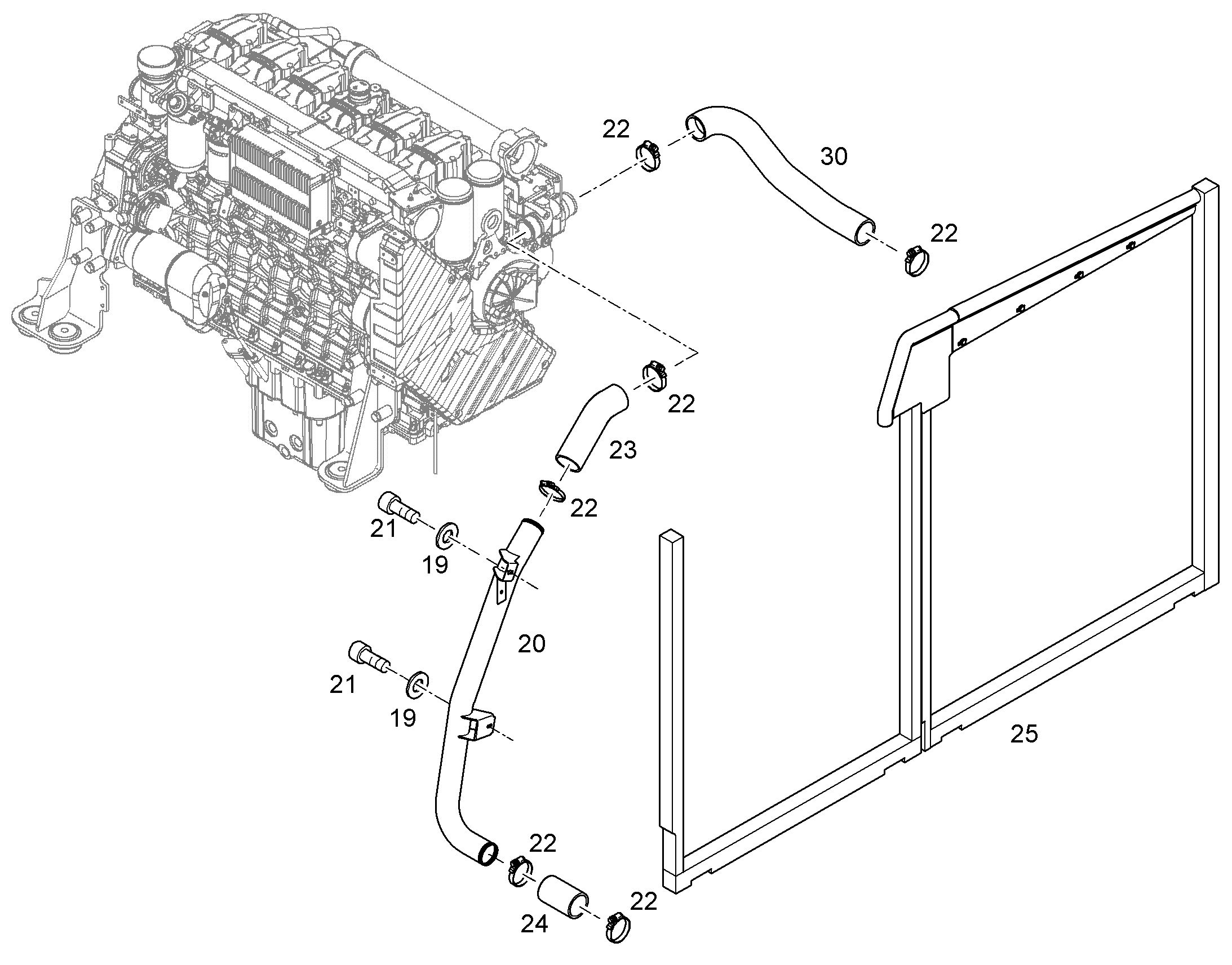СКОБА ДЛЯ КРЕПЛЕНИЯ ШЛАНГА HKFK 70 60-80X14,3 W2-2 10012761 LIEBHERR