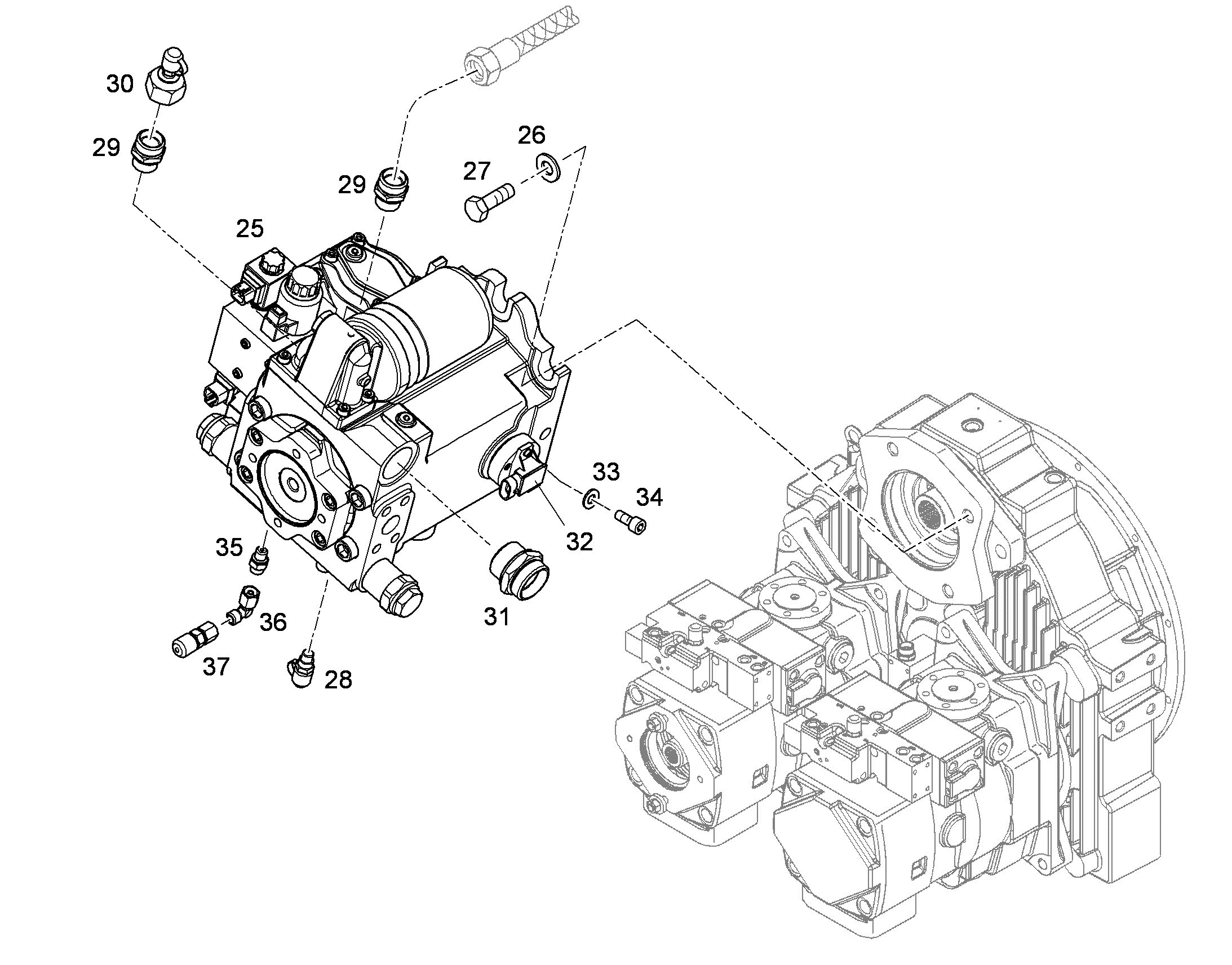 НАСОС ПОВООРОТНОЙ ПЛАТФОРМЫ A4VG 90cm³/U 10428459 LIEBHERR