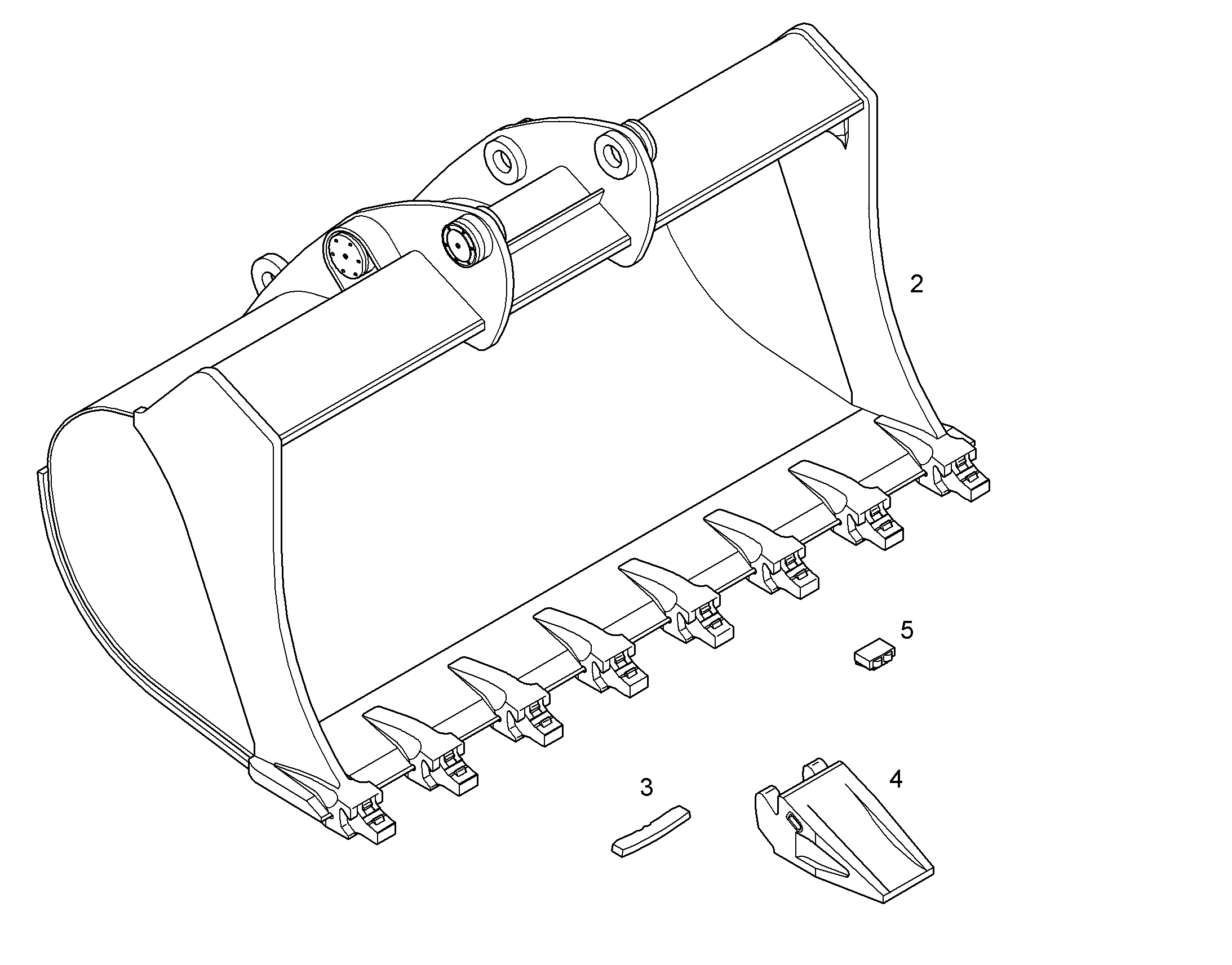ЛОПАТА ОБРАТНАЯ 2600MM 5.20M3 10358698 LIEBHERR