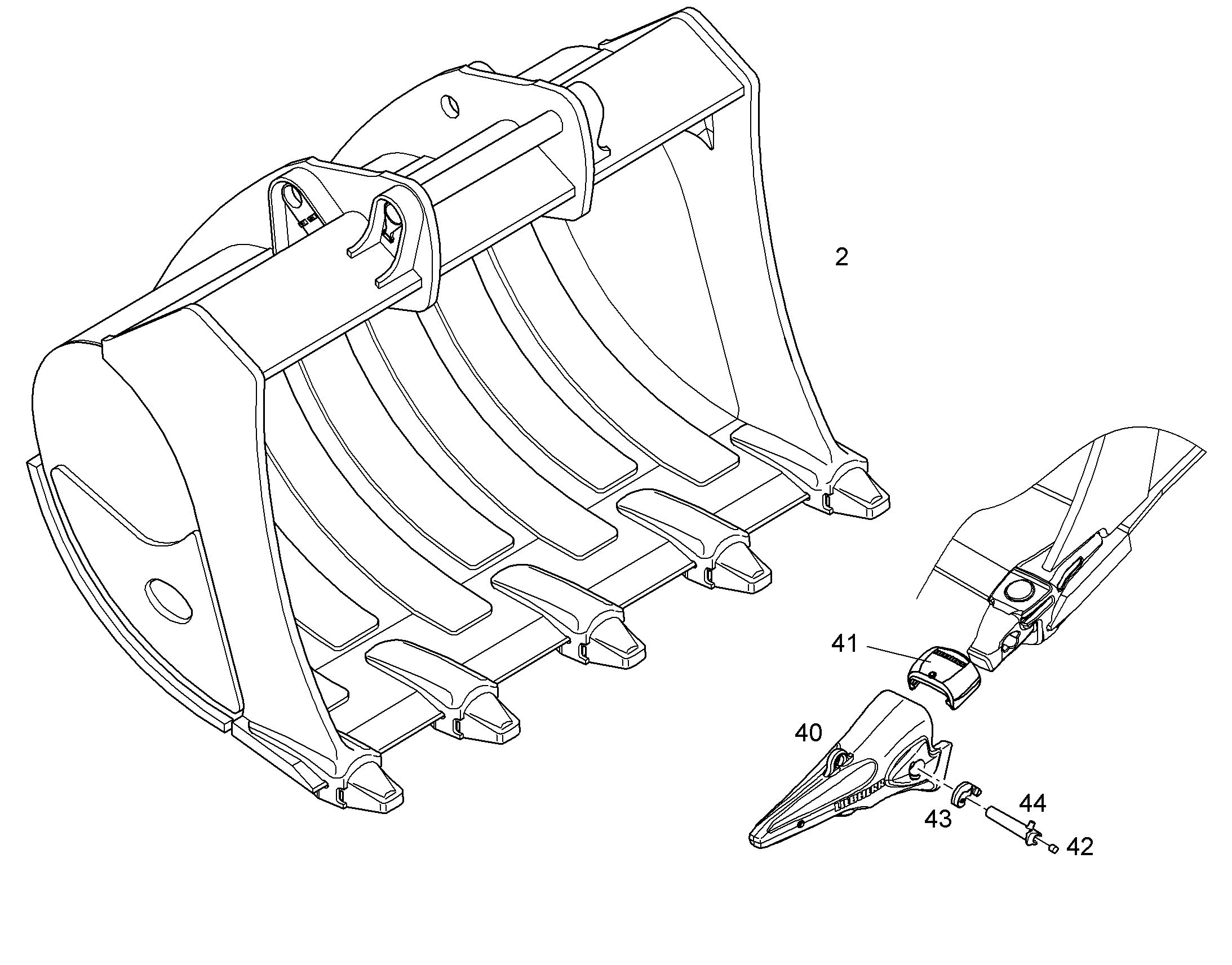 ЛОПАТА ОБРАТНАЯ HD 2100MM 3,00M3 10498550 LIEBHERR