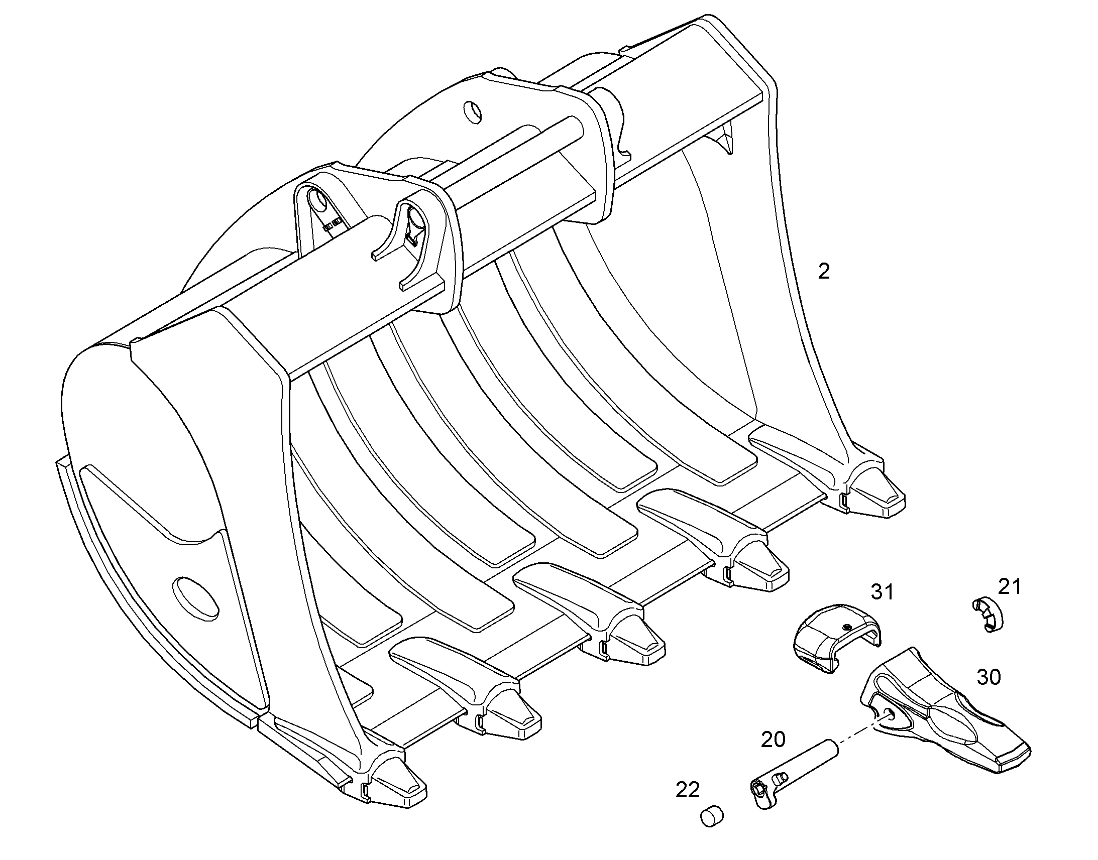 ЛОПАТА ОБРАТНАЯ HD 2100MM 3,00M3 10498345 LIEBHERR