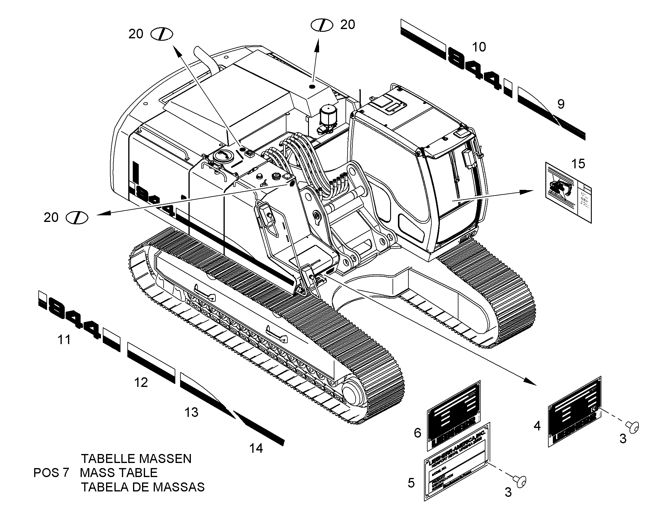 НАКЛЕЙКА 10074169 LIEBHERR