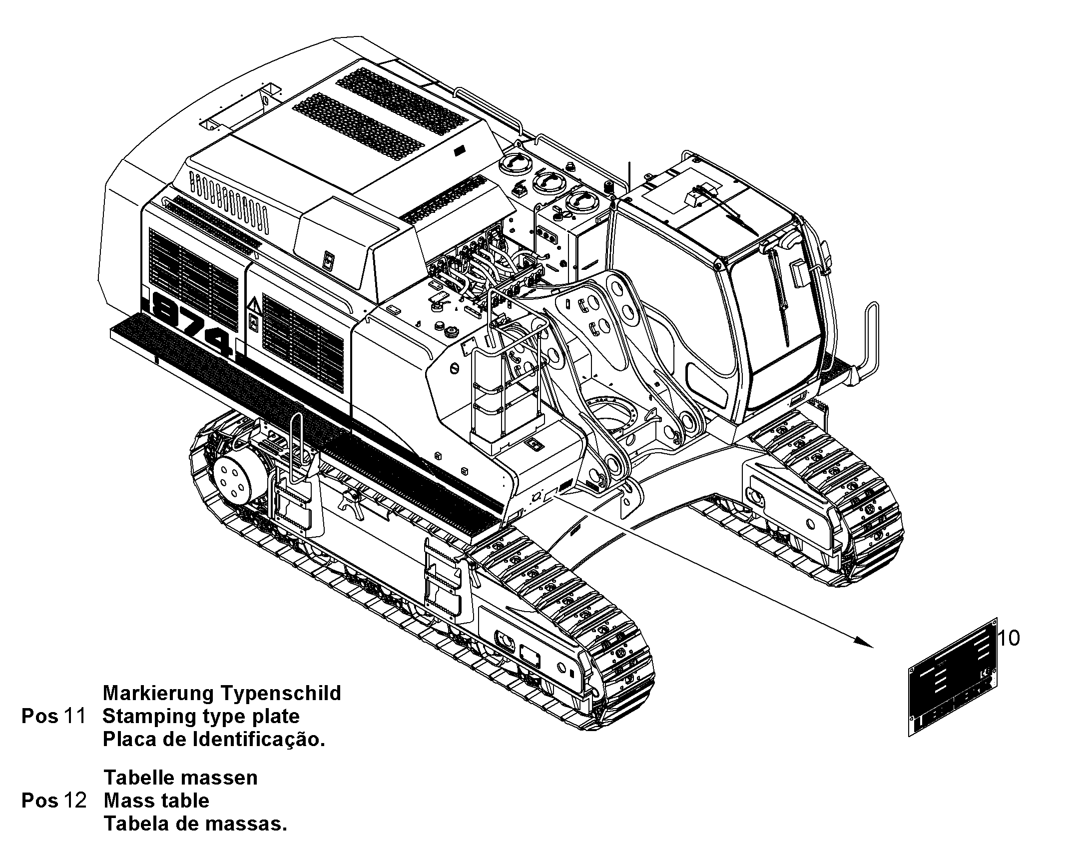 МАРКИРОВКА ТАБЛИЧКА 11102958 LIEBHERR