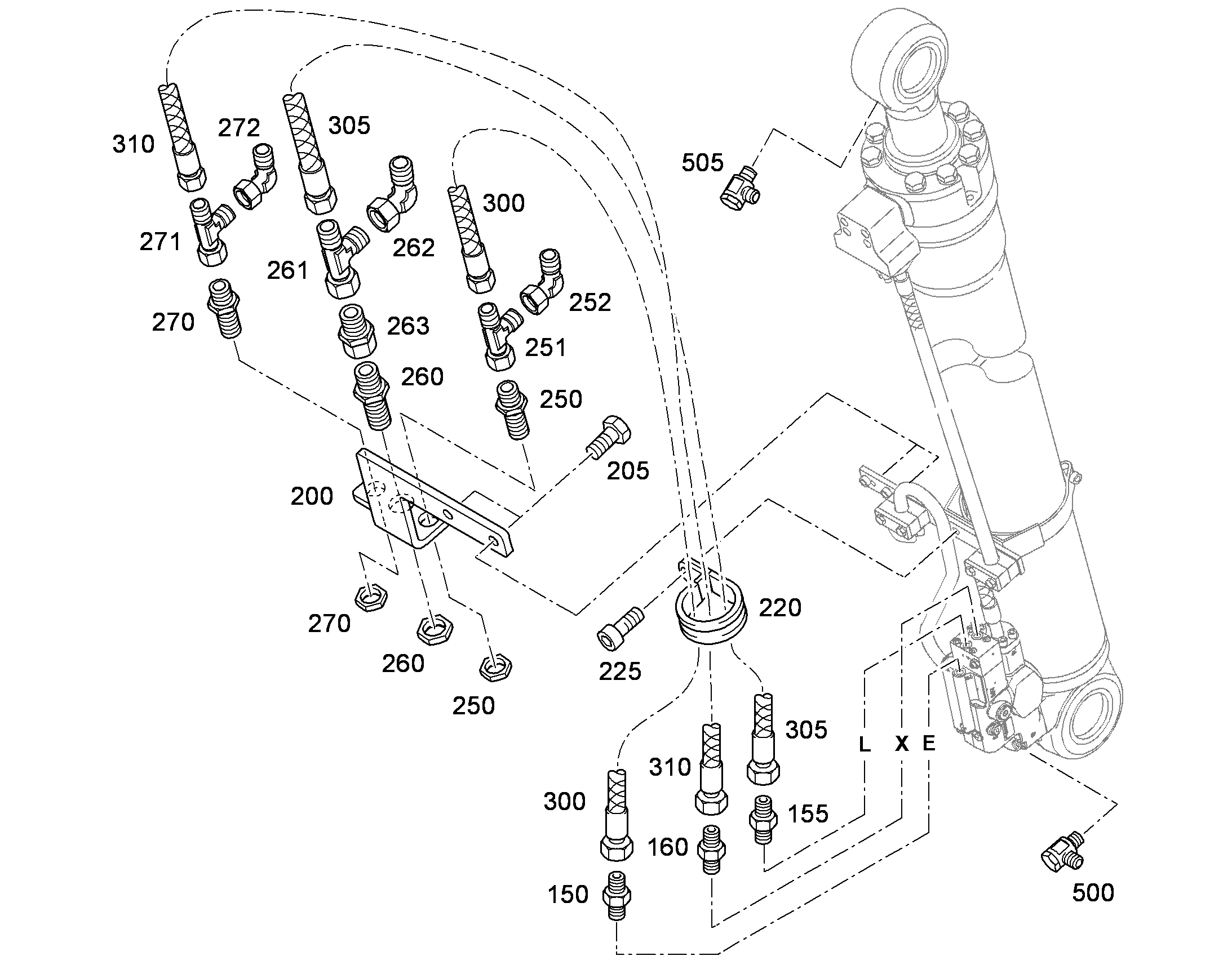 ШЛАНГ 10X1000 10027220 LIEBHERR