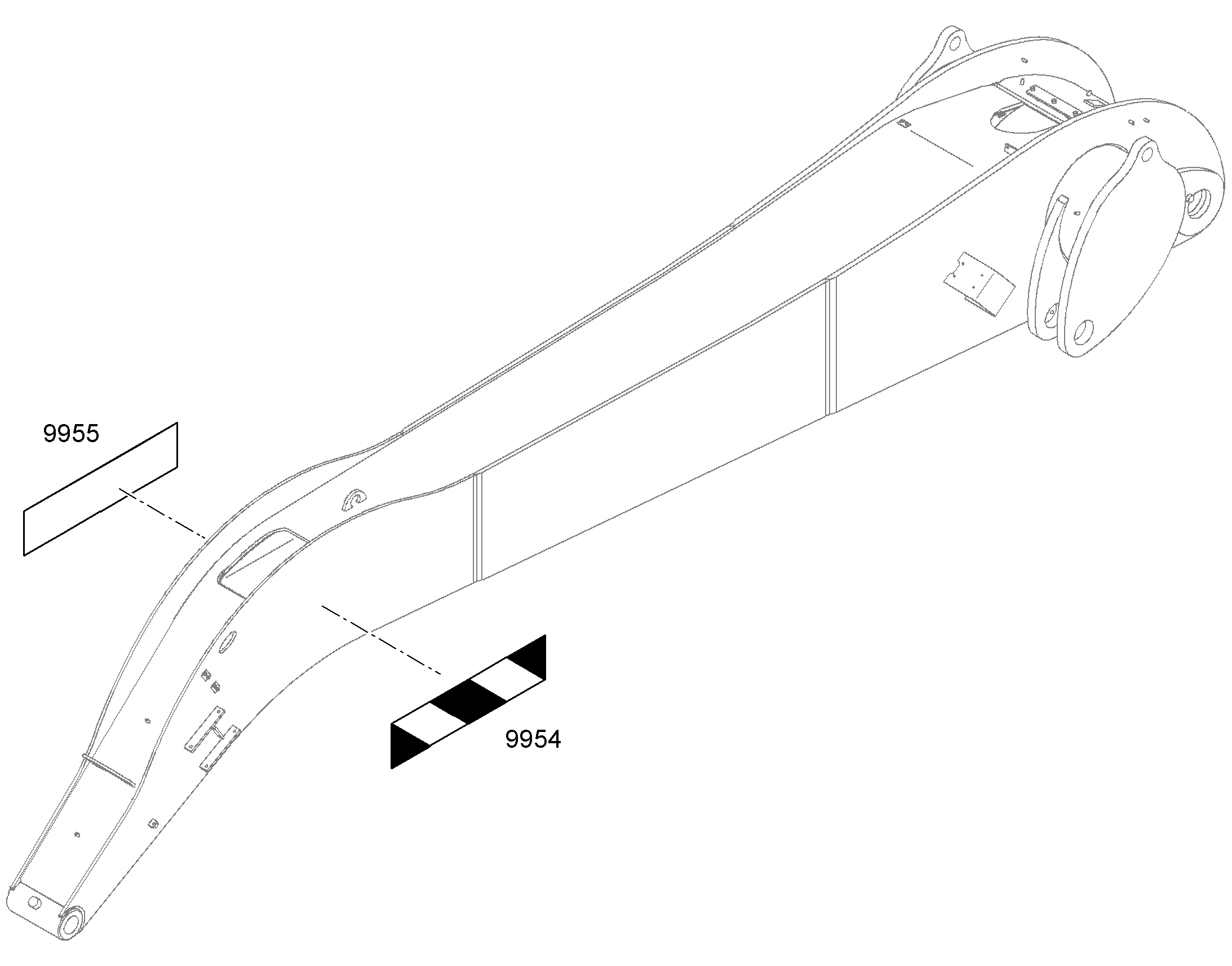 ТАБЛИЧКА 'ПРЕДУПР. МАРКИРОВКА' 565,7mmX141,4mm 9613643 LIEBHERR