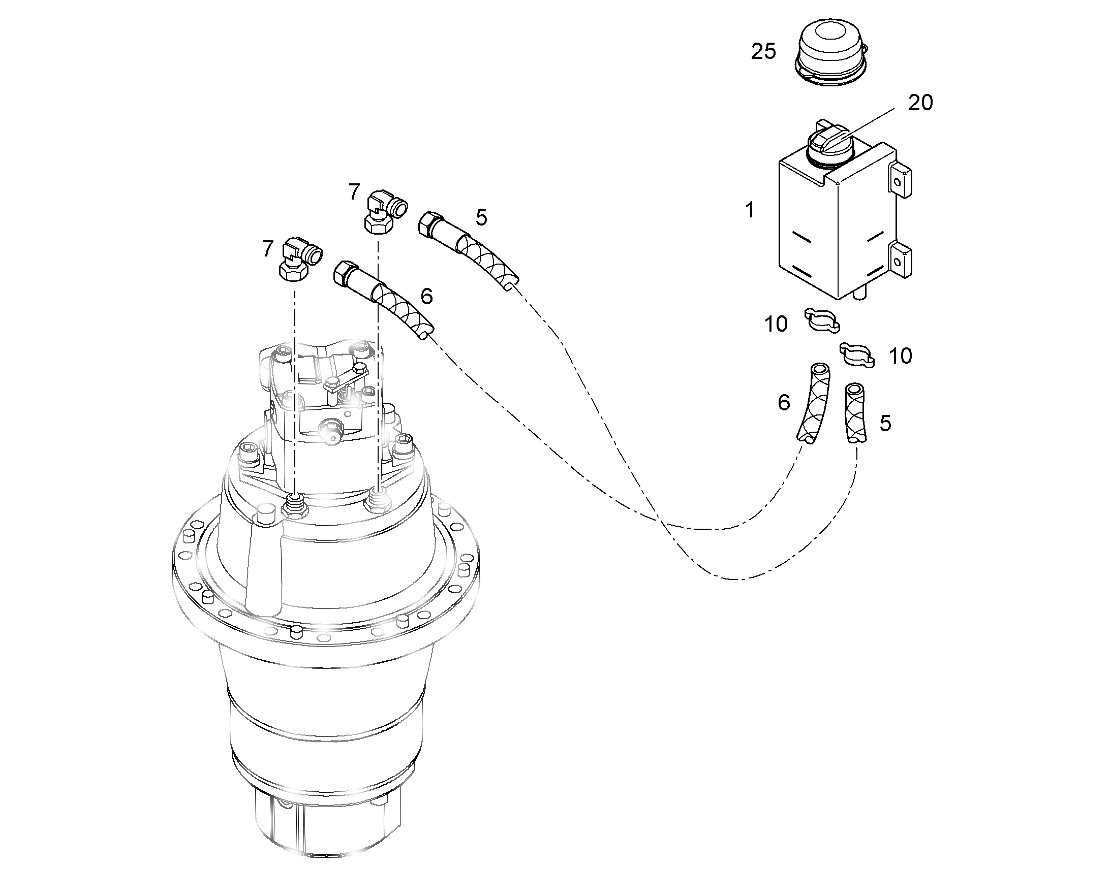 ЗАПОРНОЕ УСТРОЙСТВО БАКА d=45 7610826 LIEBHERR
