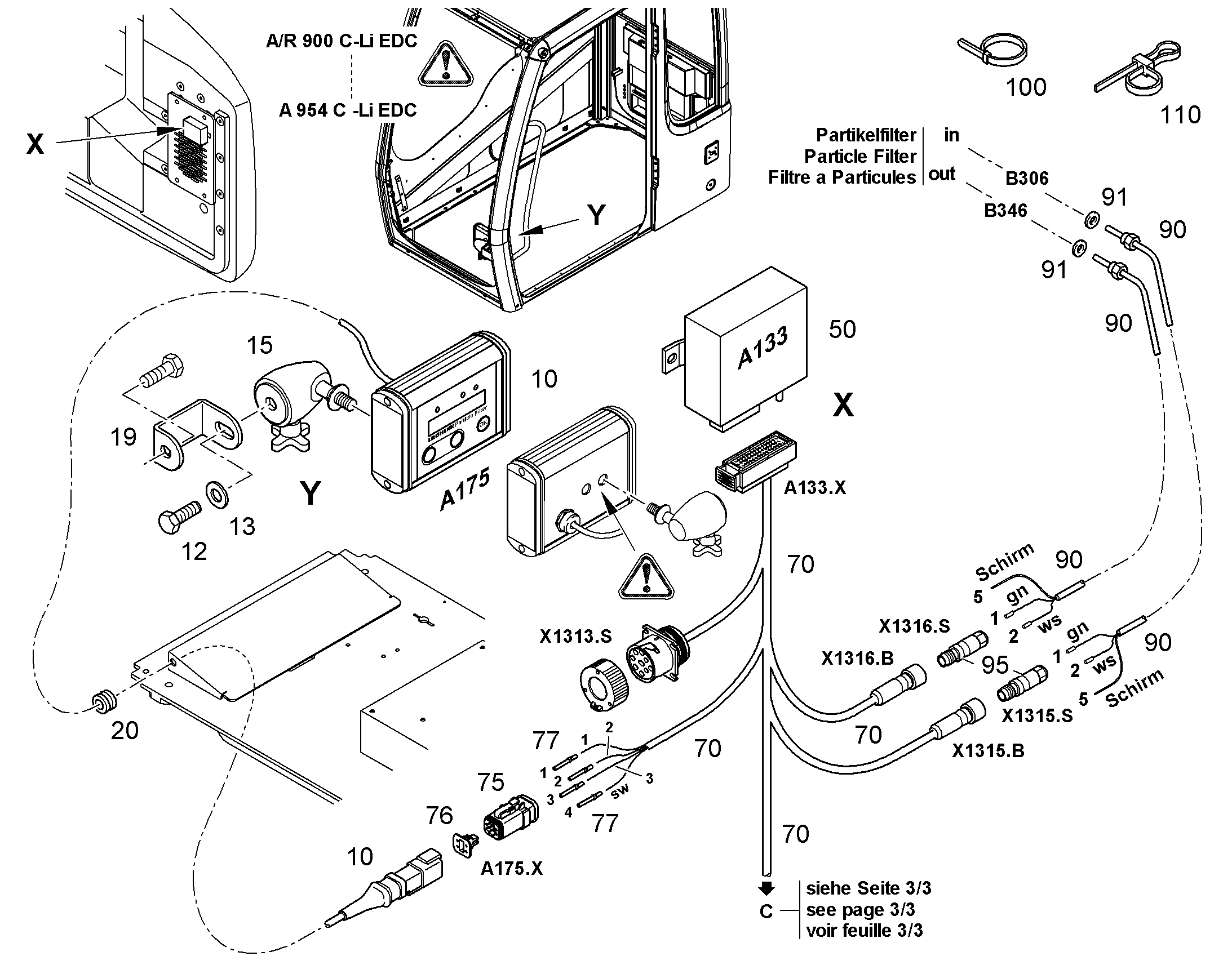 КОРПУС ВТУЛКИ DT 4-POL 13A 1500V 6004388 LIEBHERR